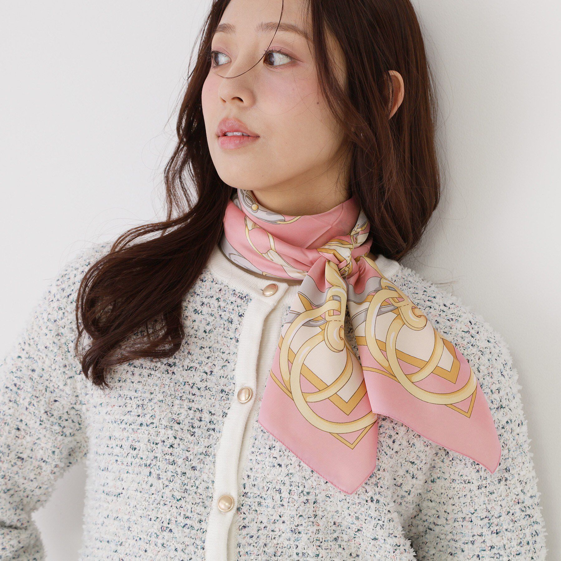 COUP DE CHANCE「【ベルト柄／チェーン柄／イタリア製】スカーフ」|バンダナ・スカーフ|