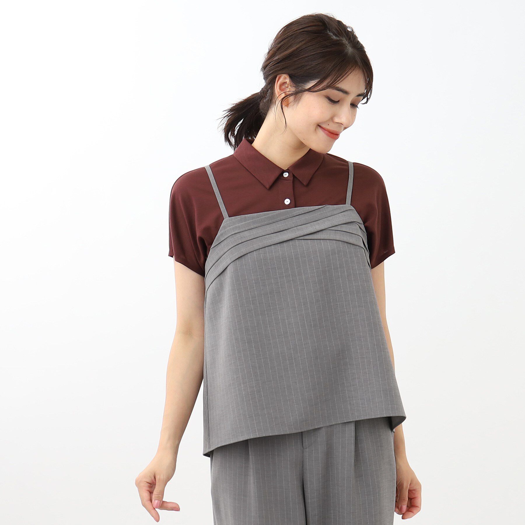 Reflect「【マシンウォッシュ／セットアップ可能】キャミソールデザインベスト」|キャミソール|