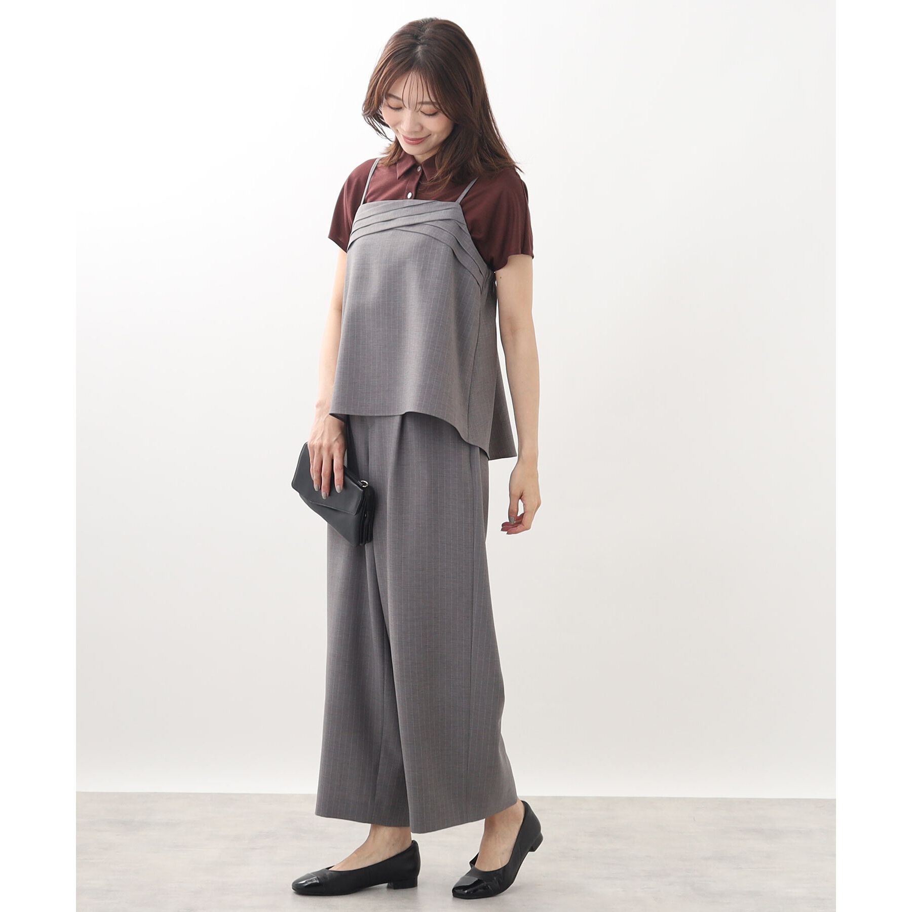 Reflect「【マシンウォッシュ／二の腕カバー】フレンチスリーブブラウス」|シャツ・ブラウス|