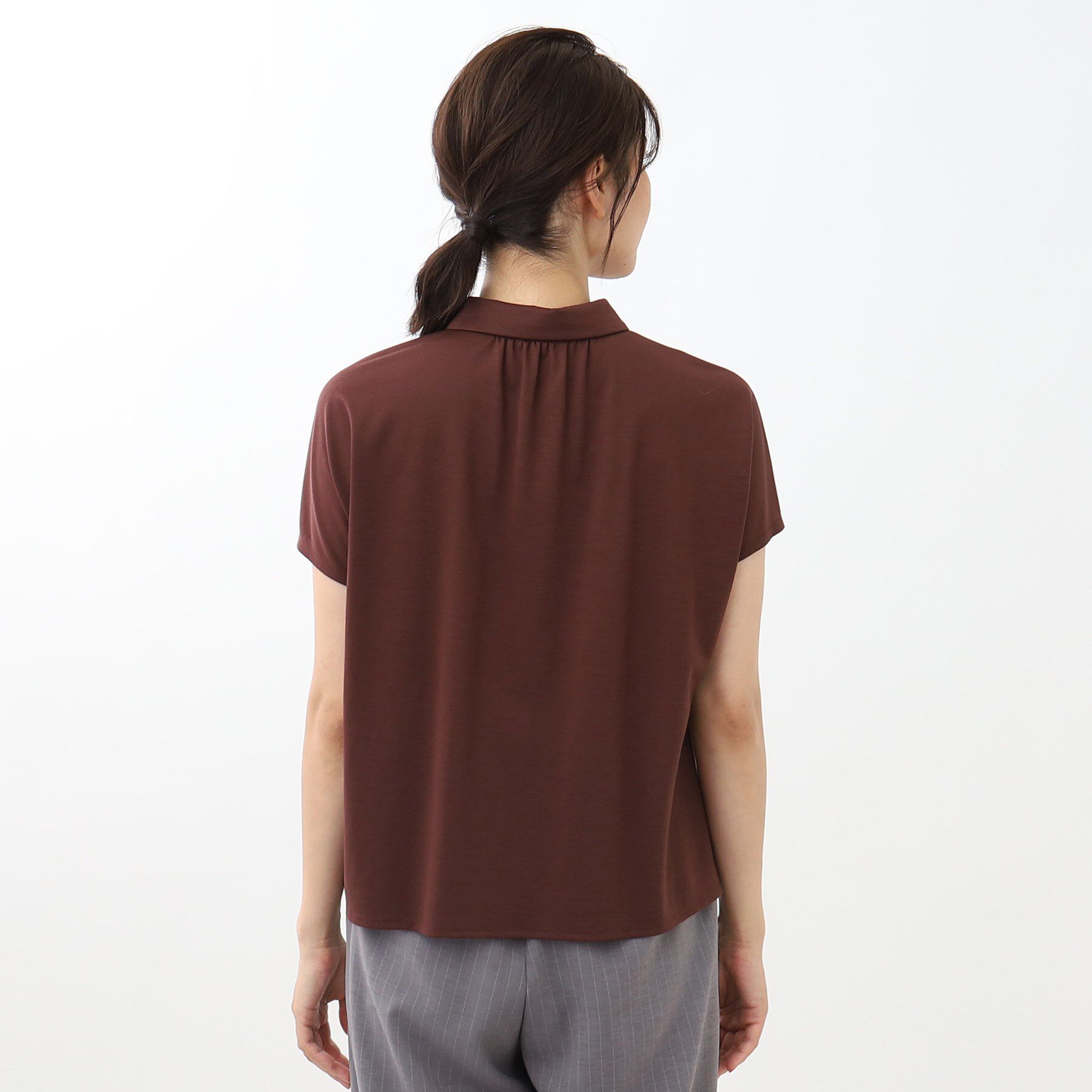 Reflect「【マシンウォッシュ／二の腕カバー】フレンチスリーブブラウス」|シャツ・ブラウス|