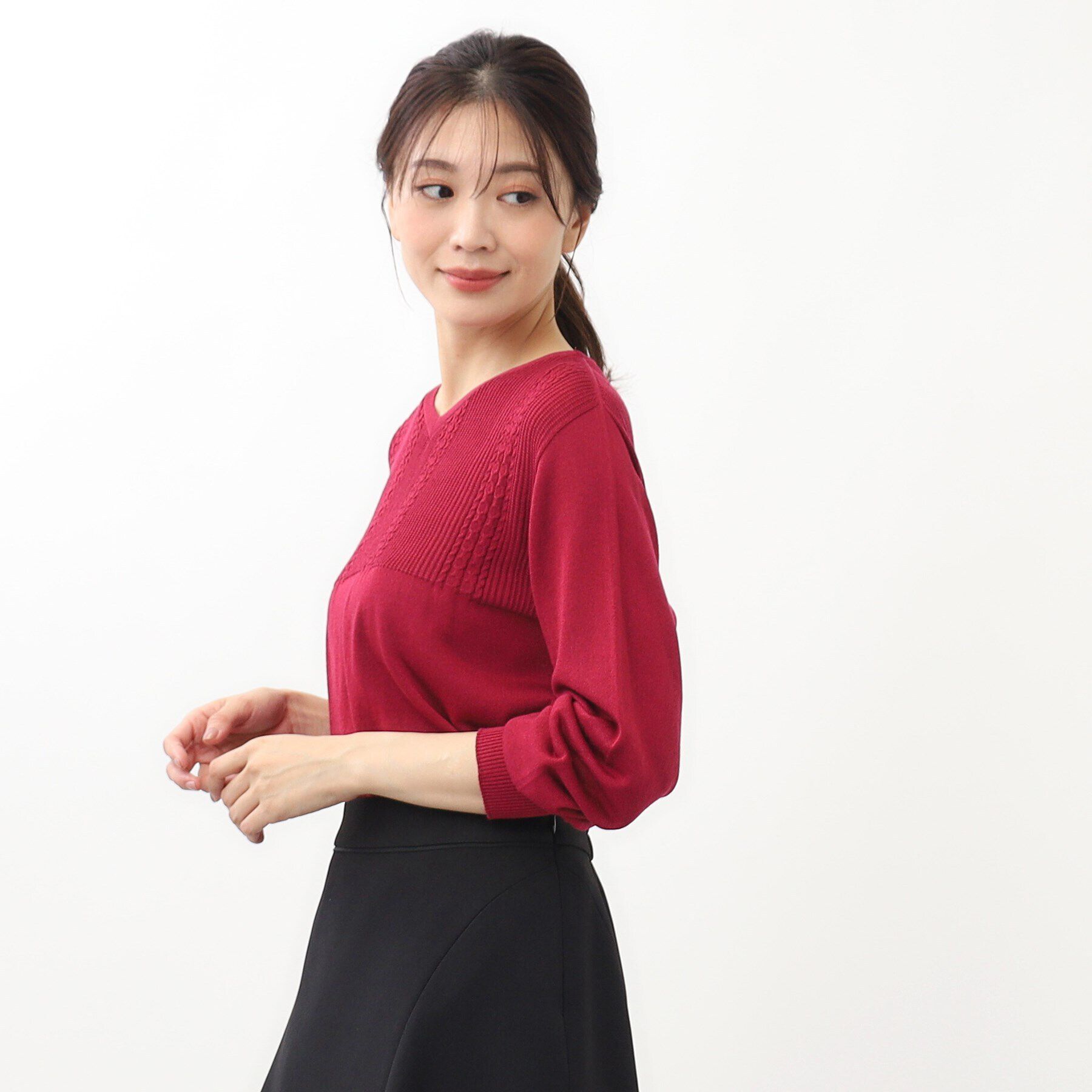 Reflect「【WEB限定カラーあり／洗える】薄手ホールガーメント（R）ニット」|ニット・セーター|