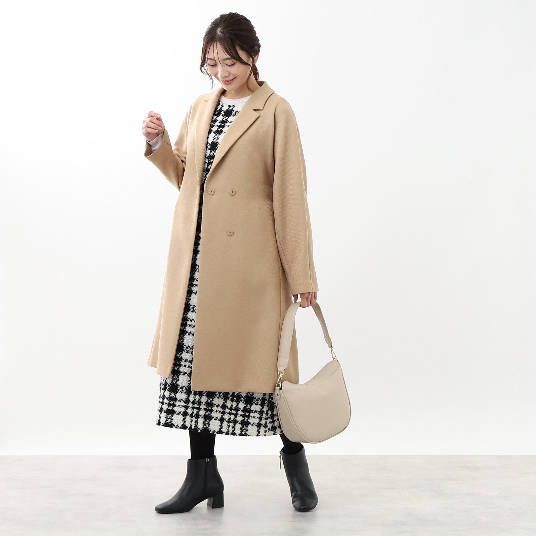 Reflect「【共布サッシュベルト付き】クラシカルロングコート」|チェスターコート|