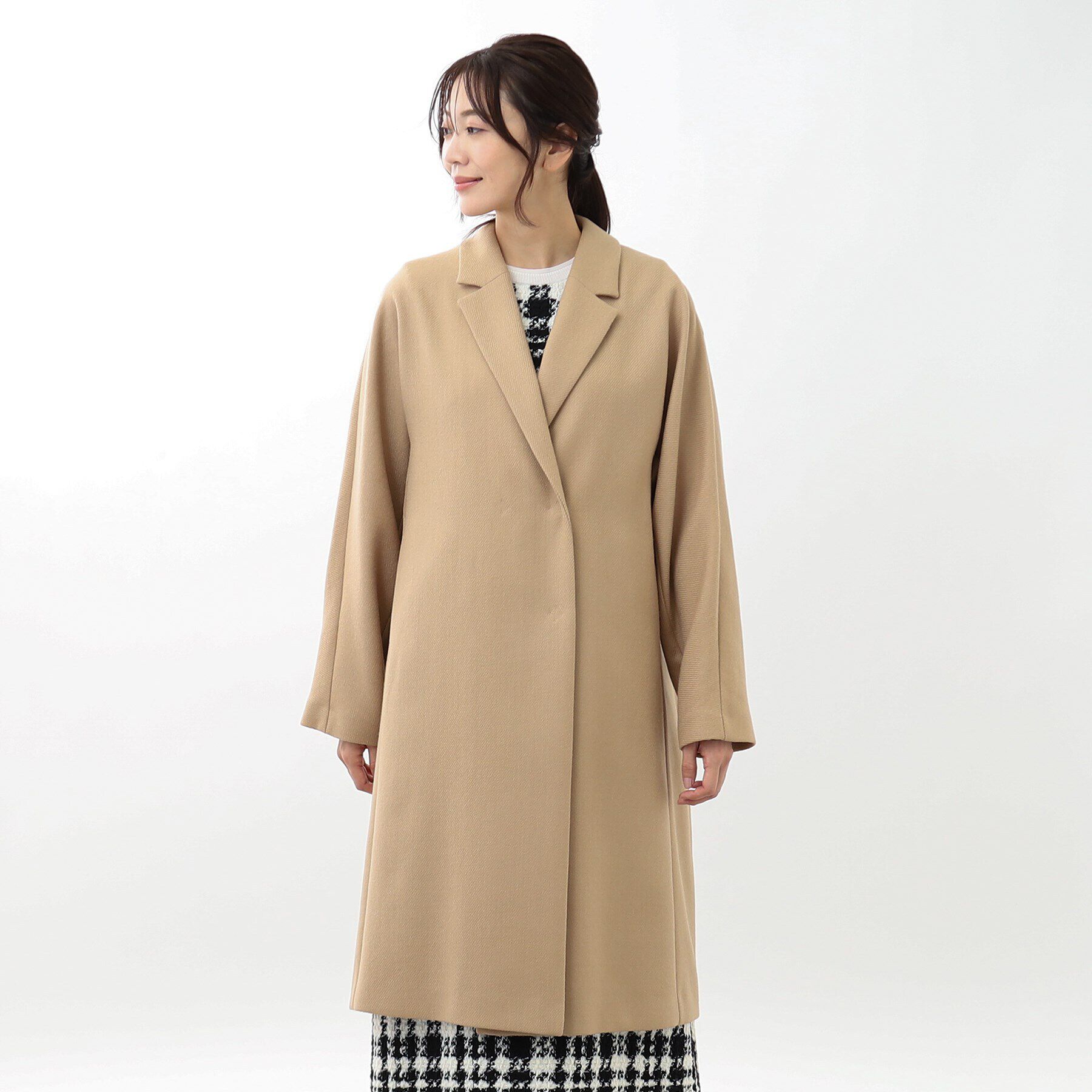 Reflect「【共布サッシュベルト付き】クラシカルロングコート」|チェスターコート|