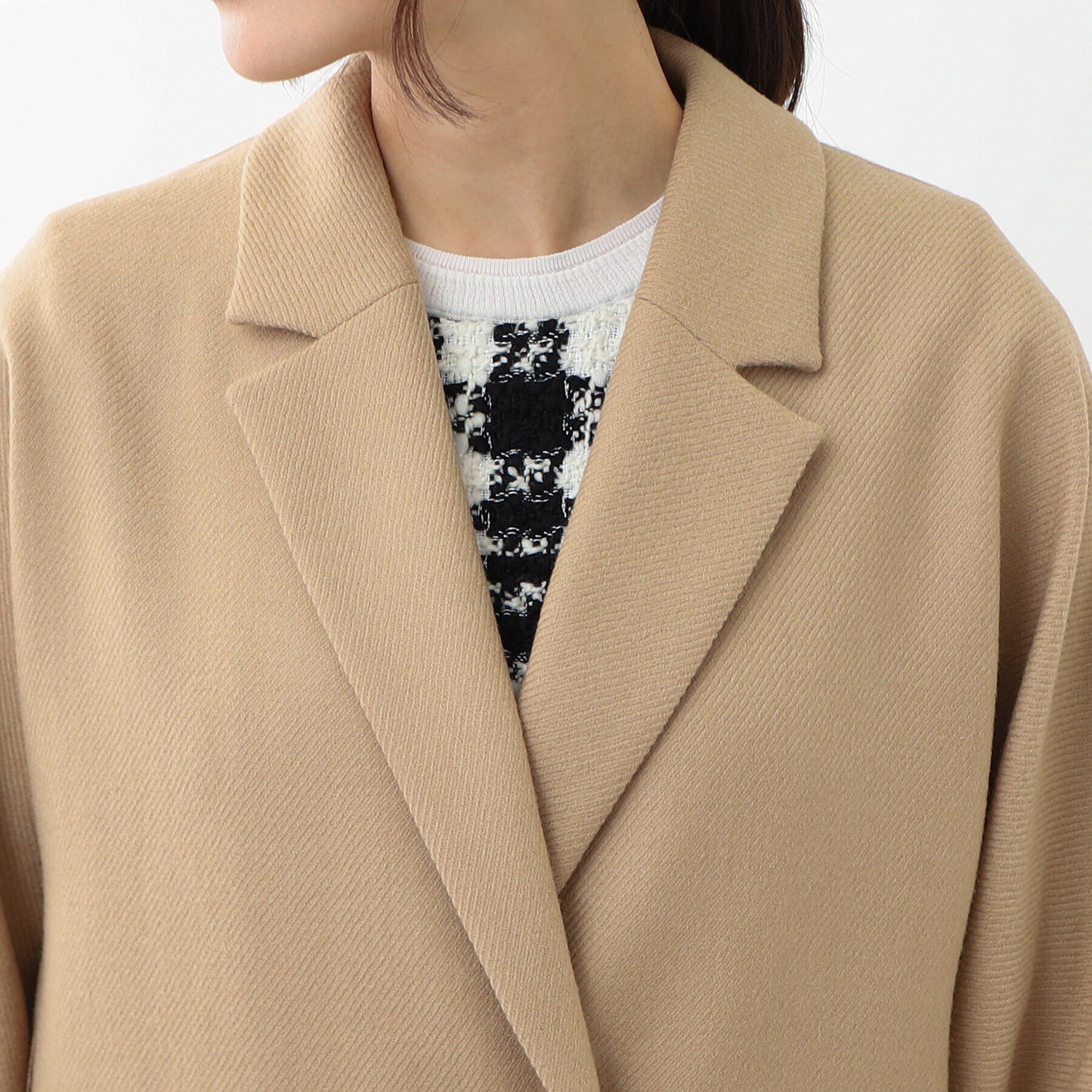 Reflect「【共布サッシュベルト付き】クラシカルロングコート」|チェスターコート|