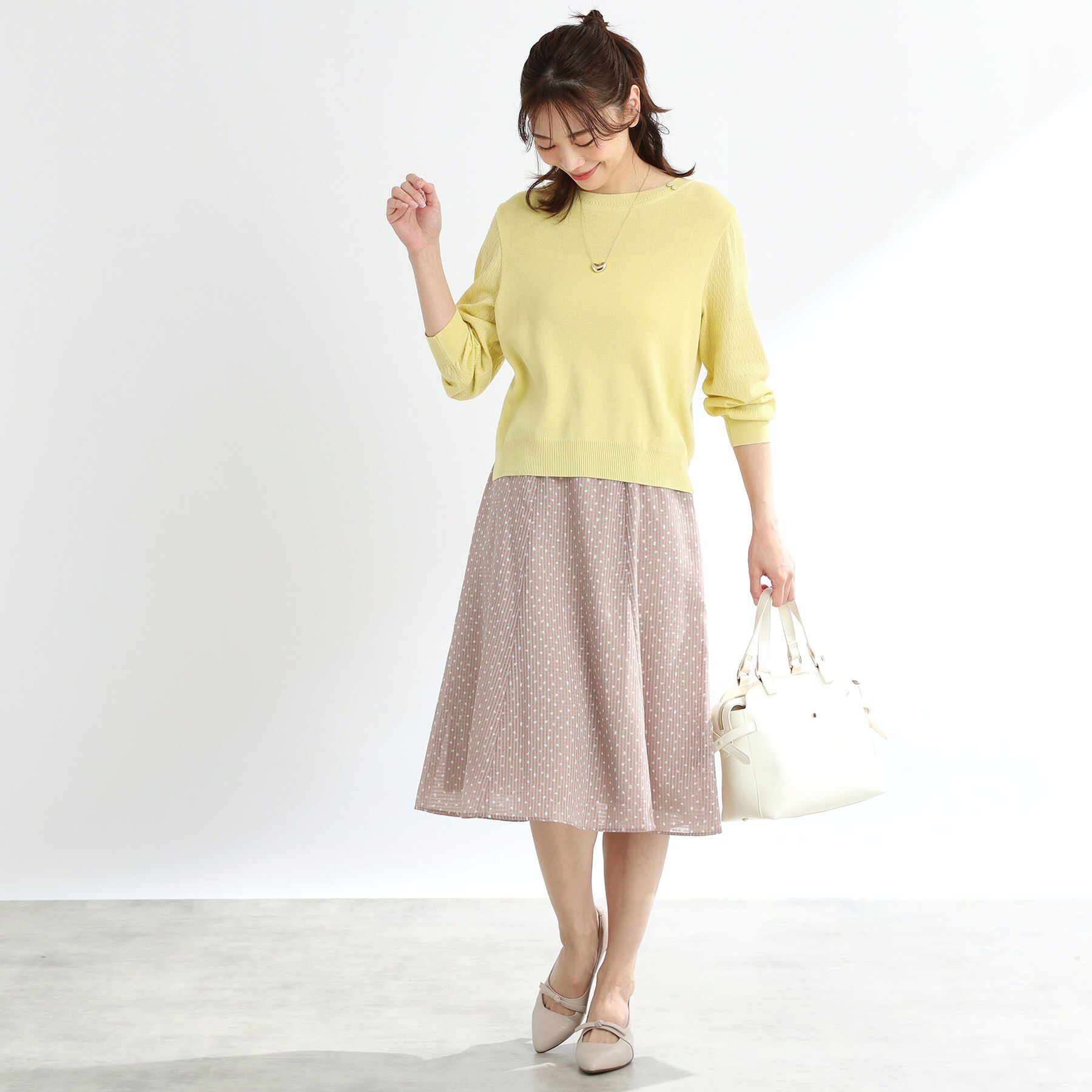 Reflect「【マシンウォッシュ可／セットアップ可能】コツキ柄プリントスカート」|スカート|