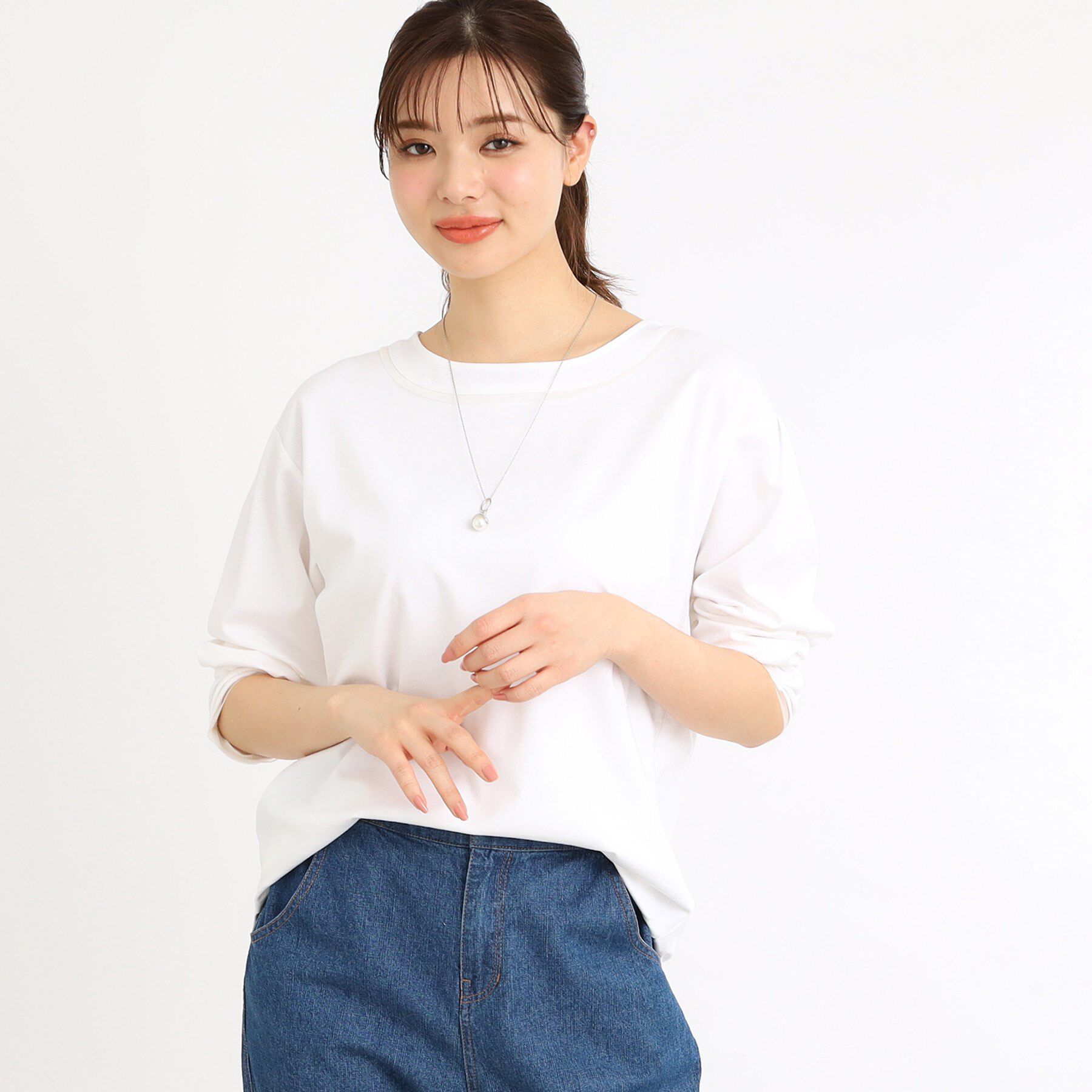 Reflect「【E‐QUALITY／手洗い可】チュールディティールプルオーバー」|Tシャツ・カットソー|