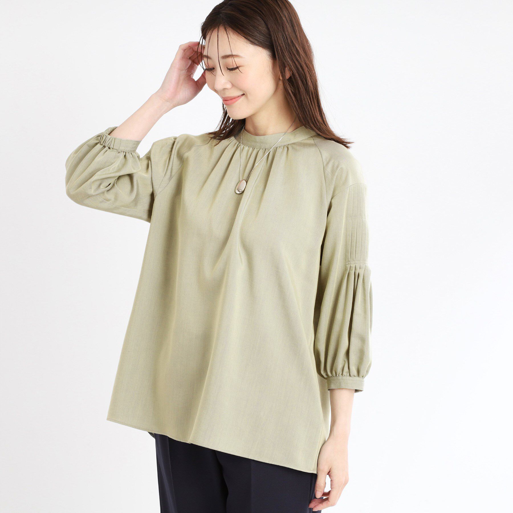 Reflect「【洗える】オフボディシャツブラウス」|シャツ・ブラウス|