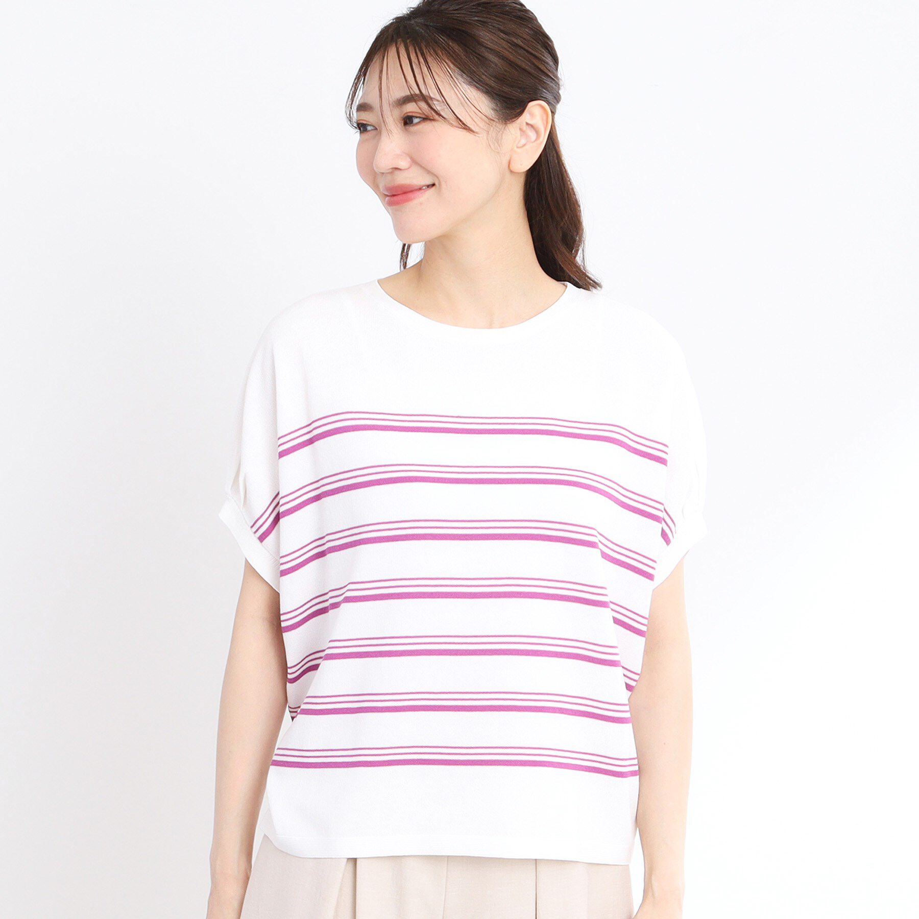 Reflect「【WEB先行カラーあり／手洗い可】スレッドボーダーニット」|ニット・セーター|