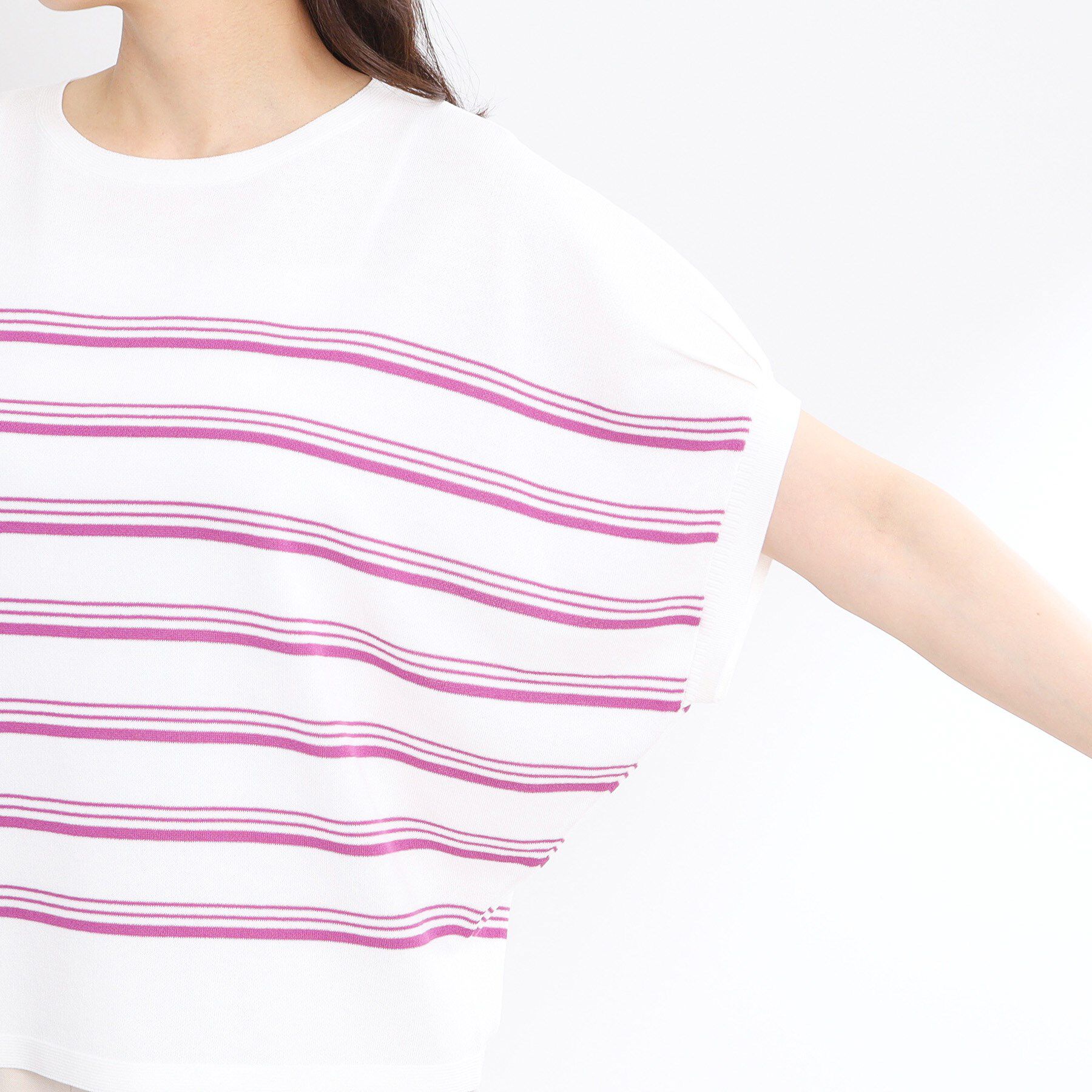 Reflect「【WEB先行カラーあり／手洗い可】スレッドボーダーニット」|ニット・セーター|