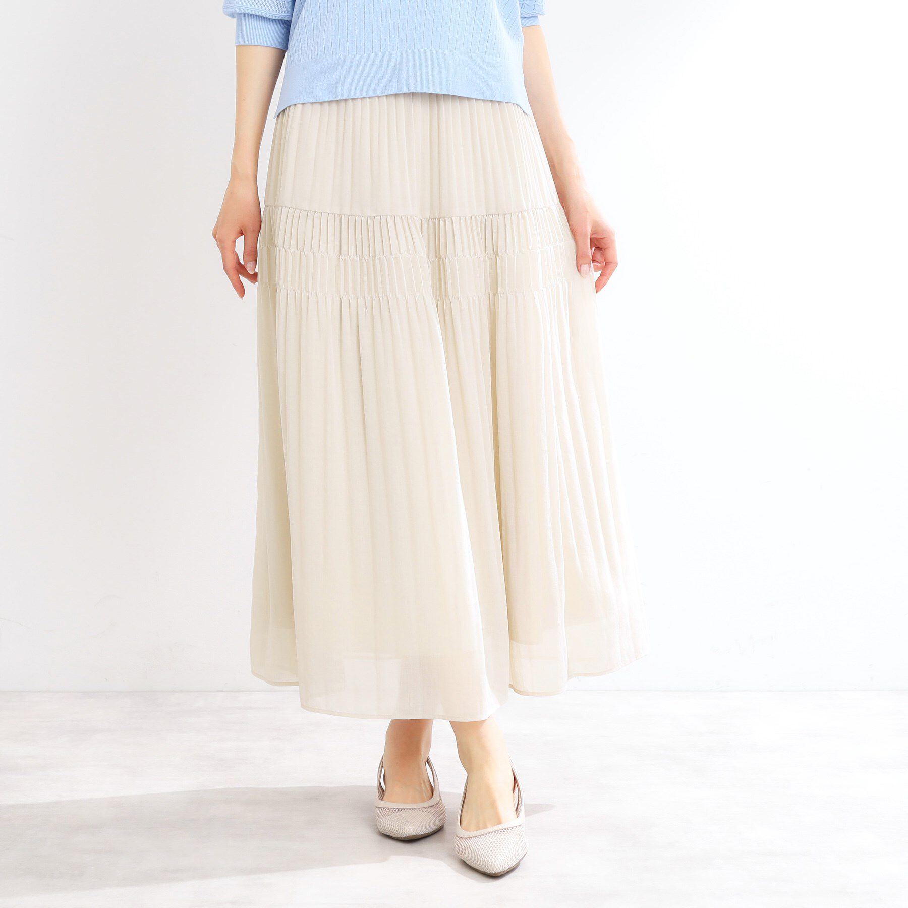Reflect「【マシンウォッシュ可】プリーツティアードスカート」|スカート|