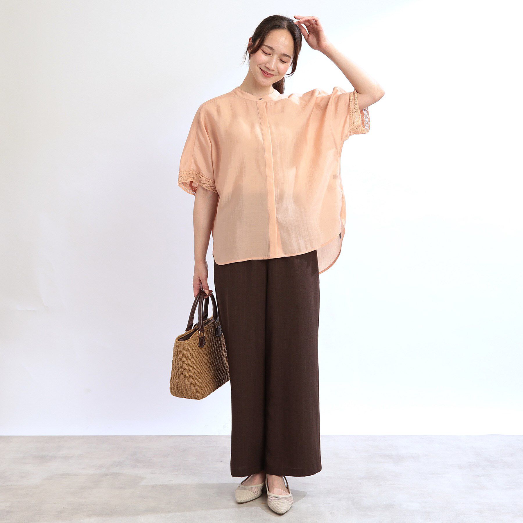 Reflect「【夏SALE／E‐QUALITY／手洗い可】オフボディドルマンブラウス」|シャツ・ブラウス|