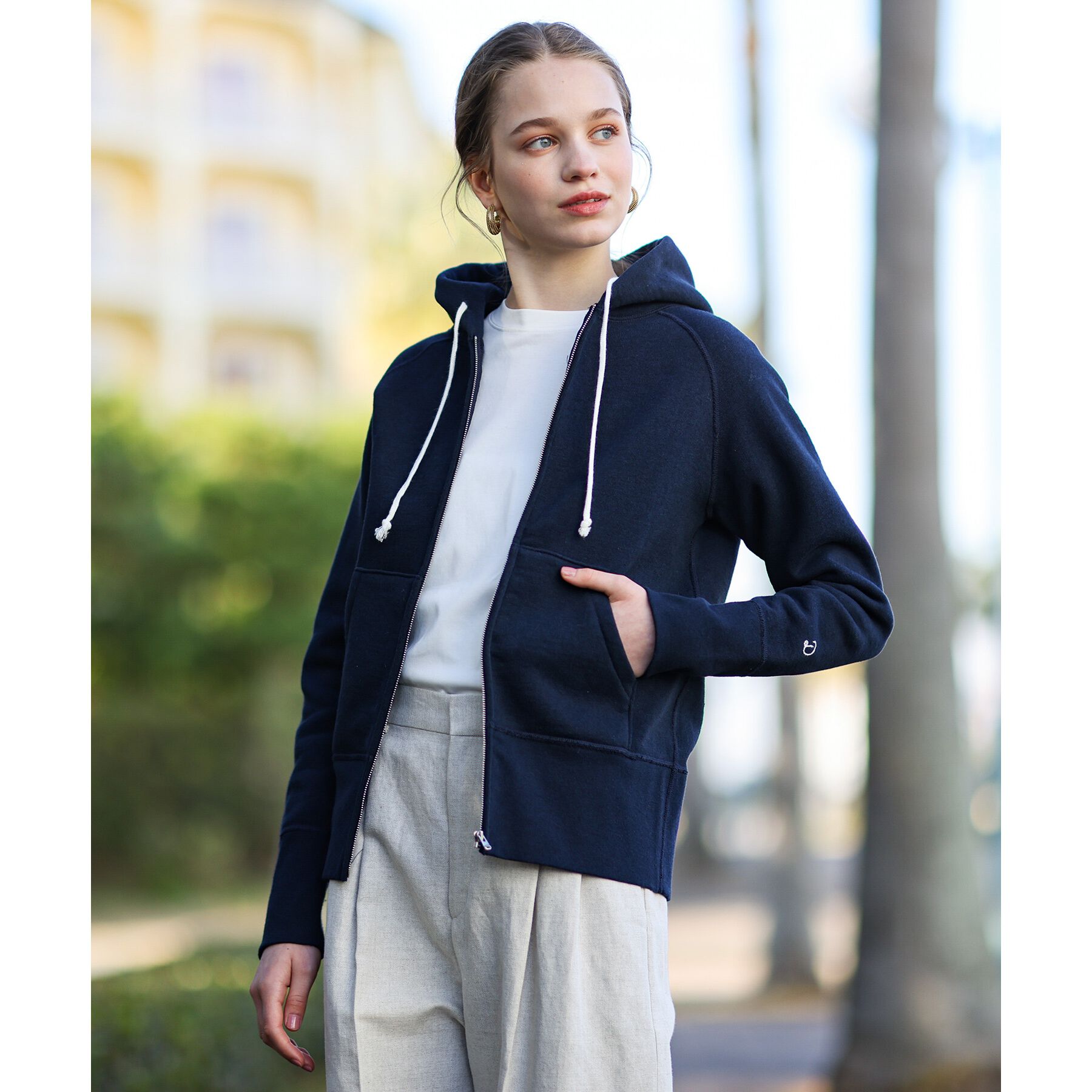 DRESSTERIOR「デキシー吊裏毛ジップアップパーカ」|パーカー|