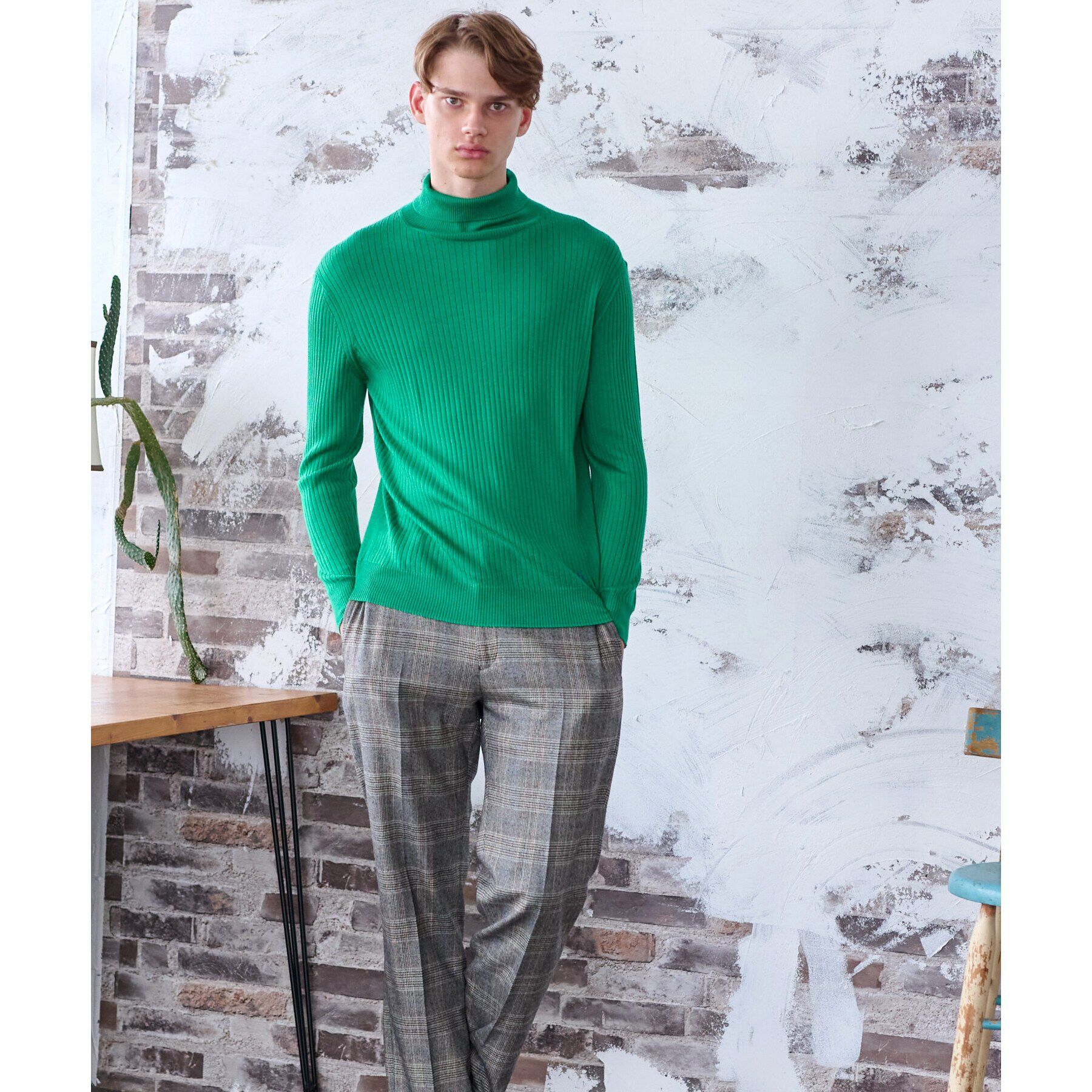 DRESSTERIOR「シルクカシミヤ混タートルニット」|ニット・セーター|