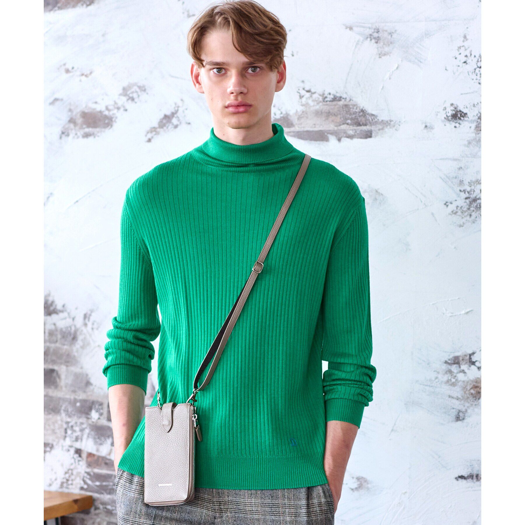 DRESSTERIOR「シルクカシミヤ混タートルニット」|ニット・セーター|グリーン(022)