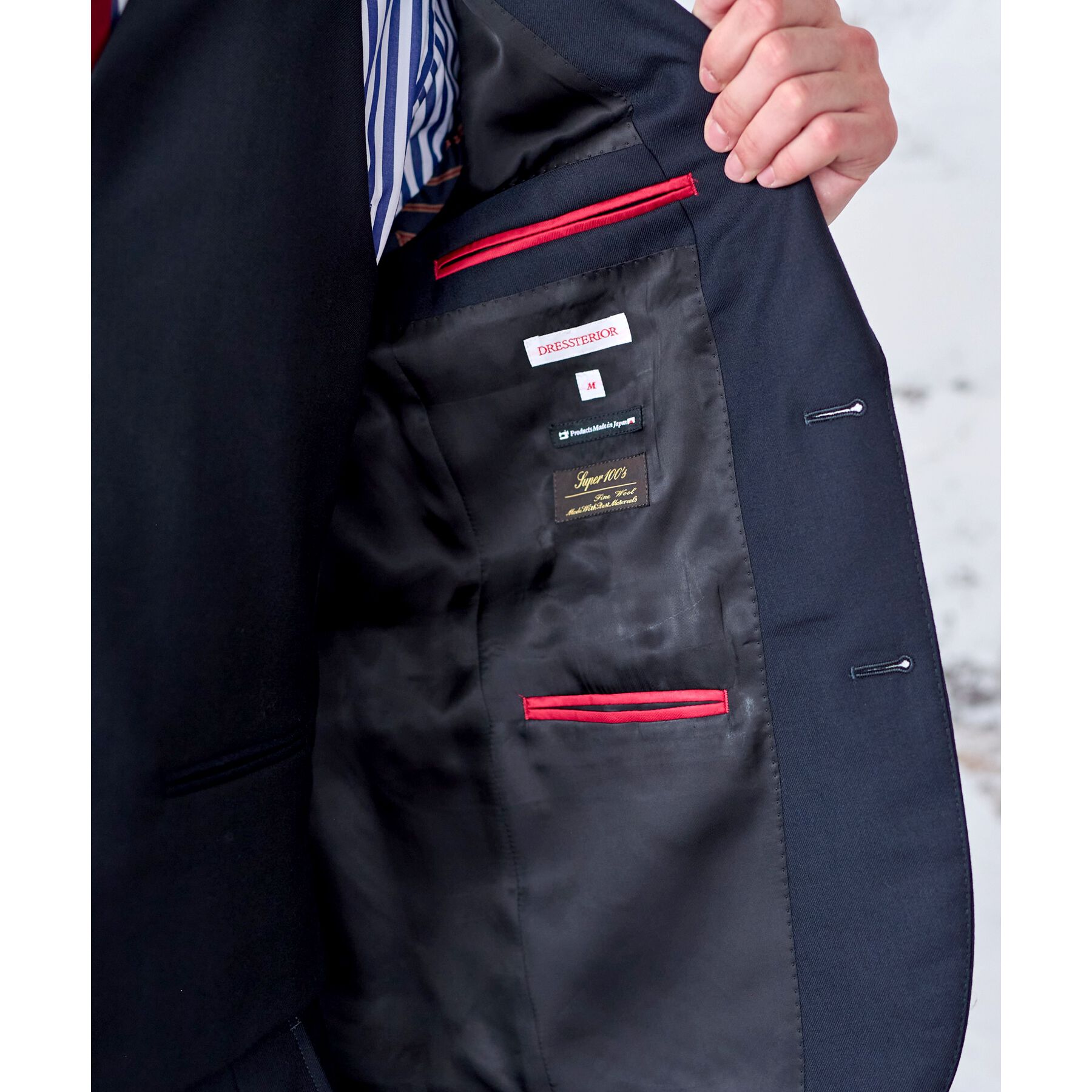 DRESSTERIOR「【セットアップ可】Super100&rsquo;s スリーピース SET UP ジャケット」|テーラードジャケット|