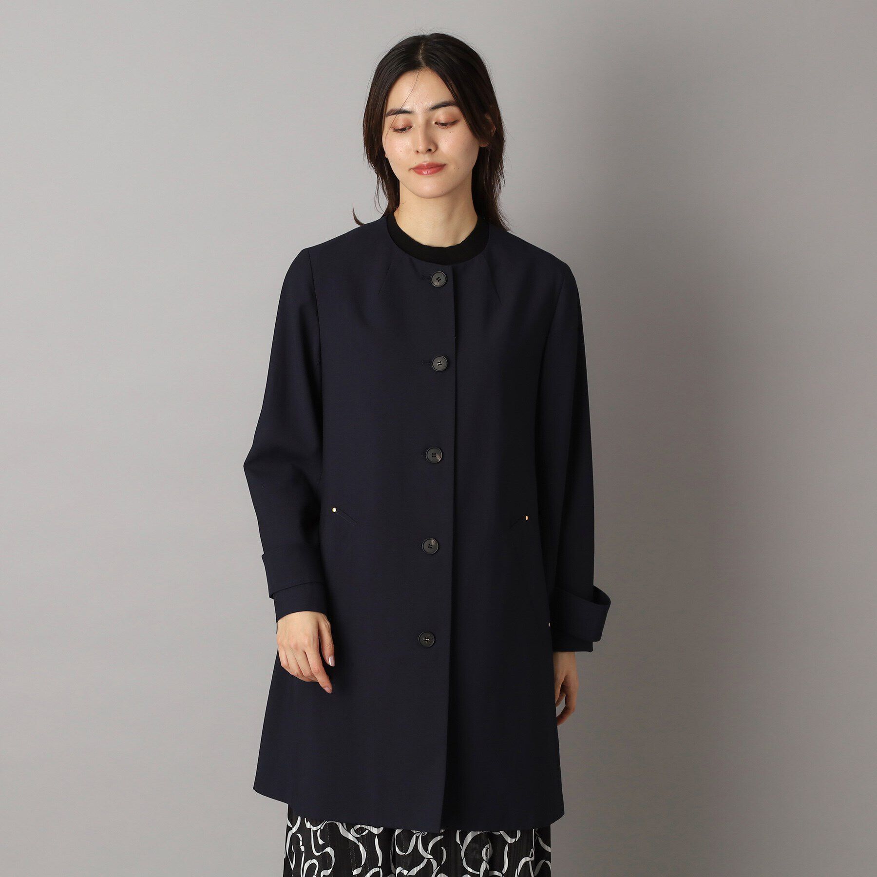 DRESSTERIOR「【セレモニーにも】ノーカラーコート」|ノーカラーコート|