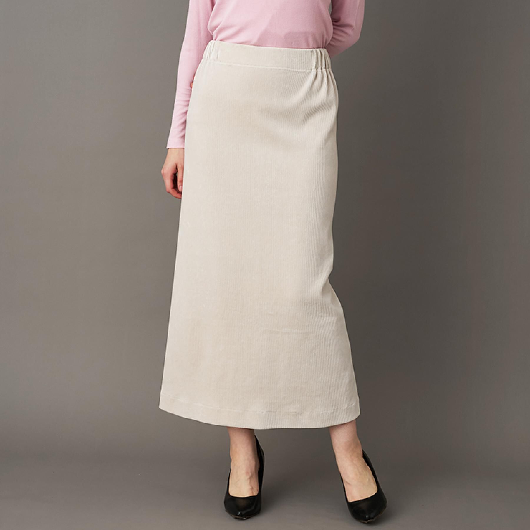 DRESSTERIOR「コーデュロイジャージタイトスカート」|スカート|