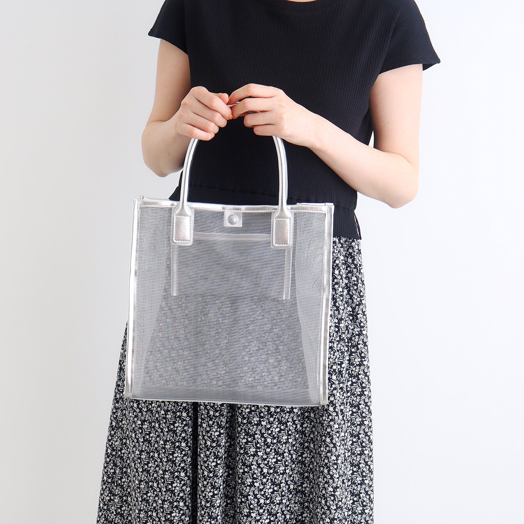 grove「メッシュコンビスクエアトート」|トートバッグ|