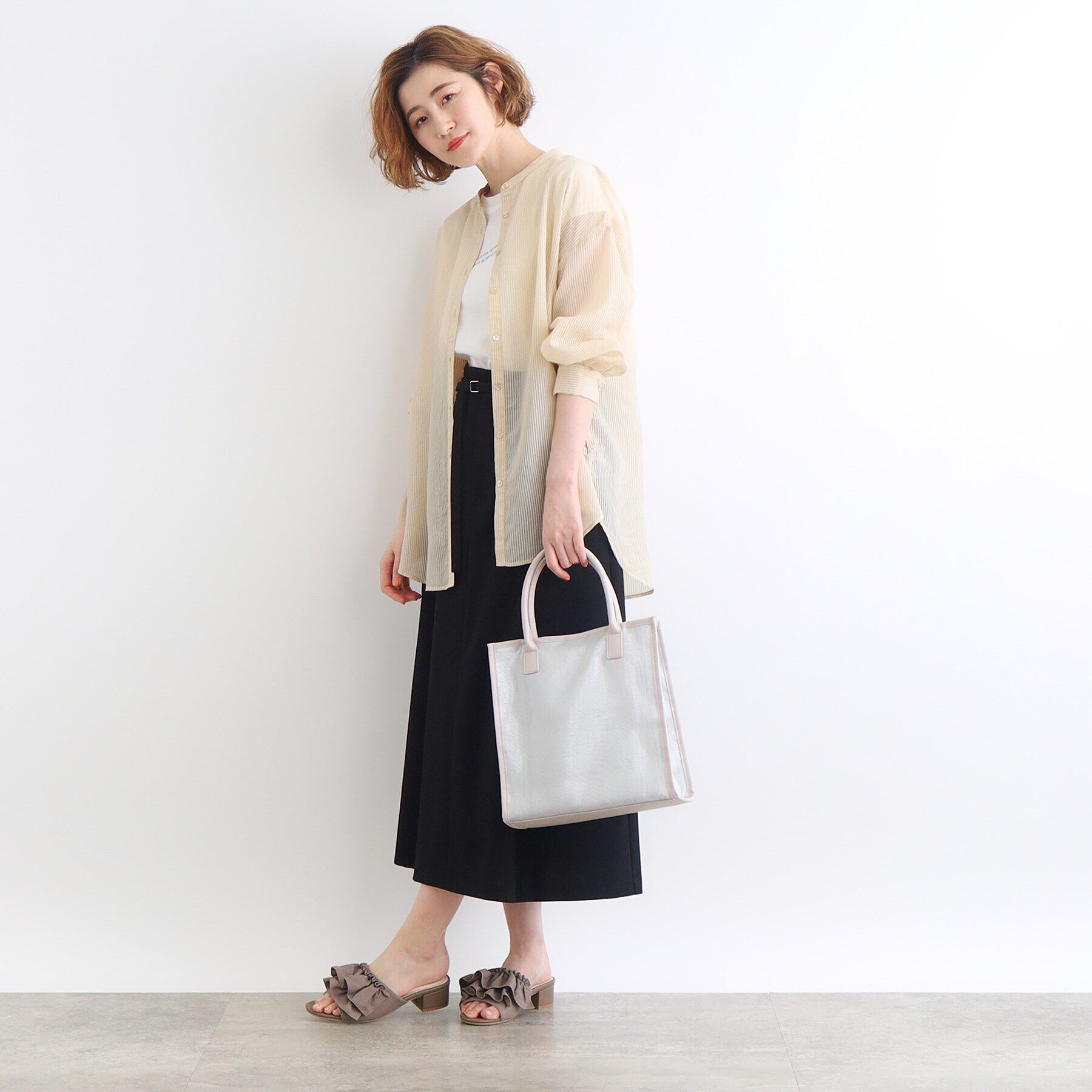 grove「メッシュコンビスクエアトート」|トートバッグ|