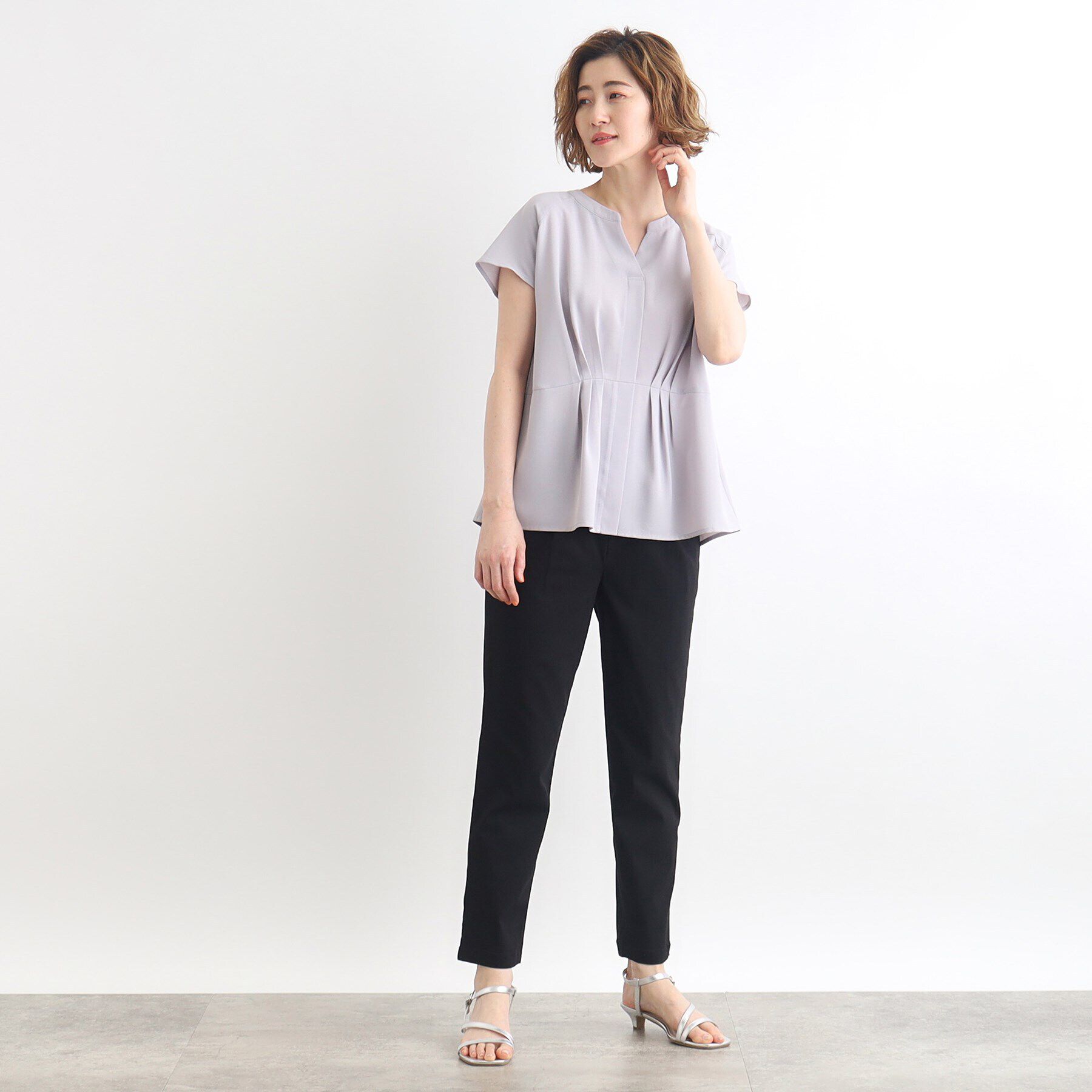 grove「スキッパーウエストタックペプラムブラウス」|シャツ・ブラウス|