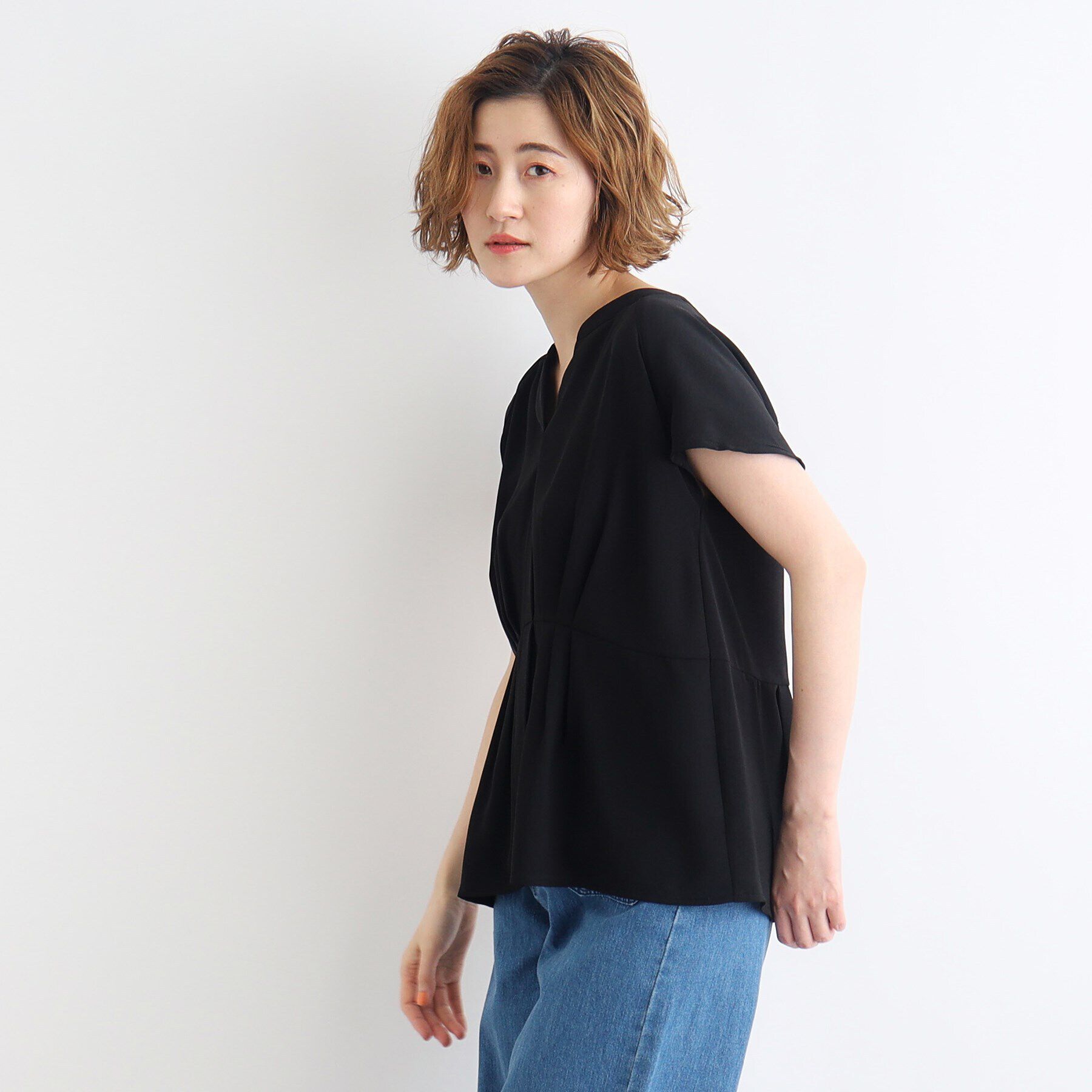 grove「スキッパーウエストタックペプラムブラウス」|シャツ・ブラウス|