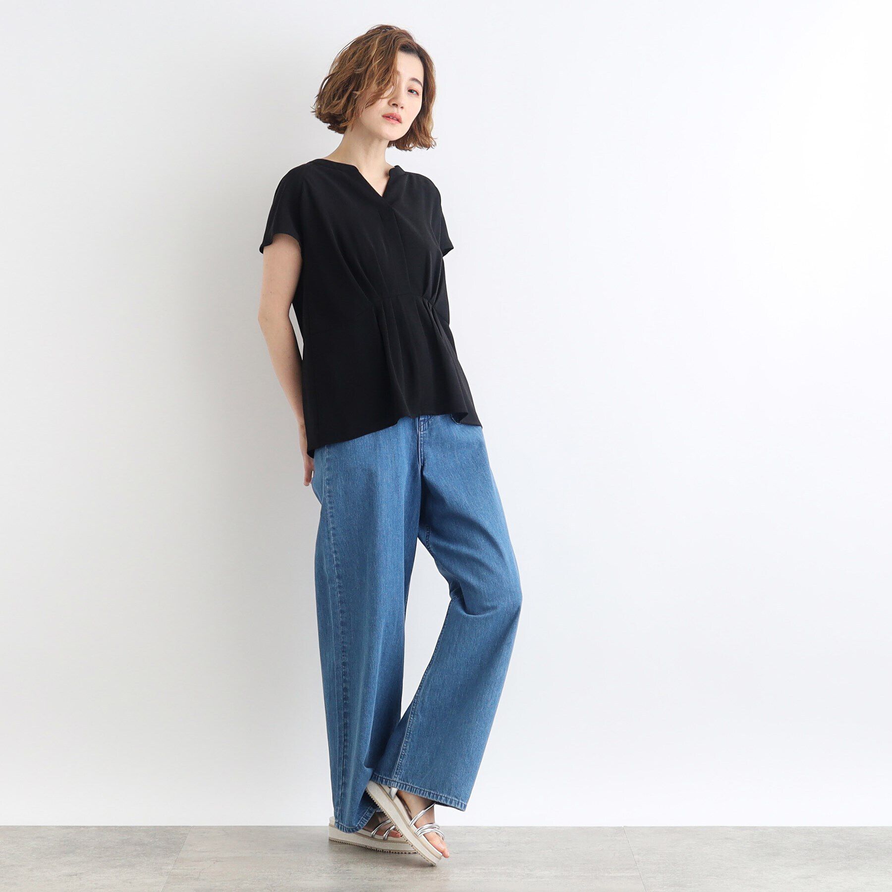 grove「スキッパーウエストタックペプラムブラウス」|シャツ・ブラウス|