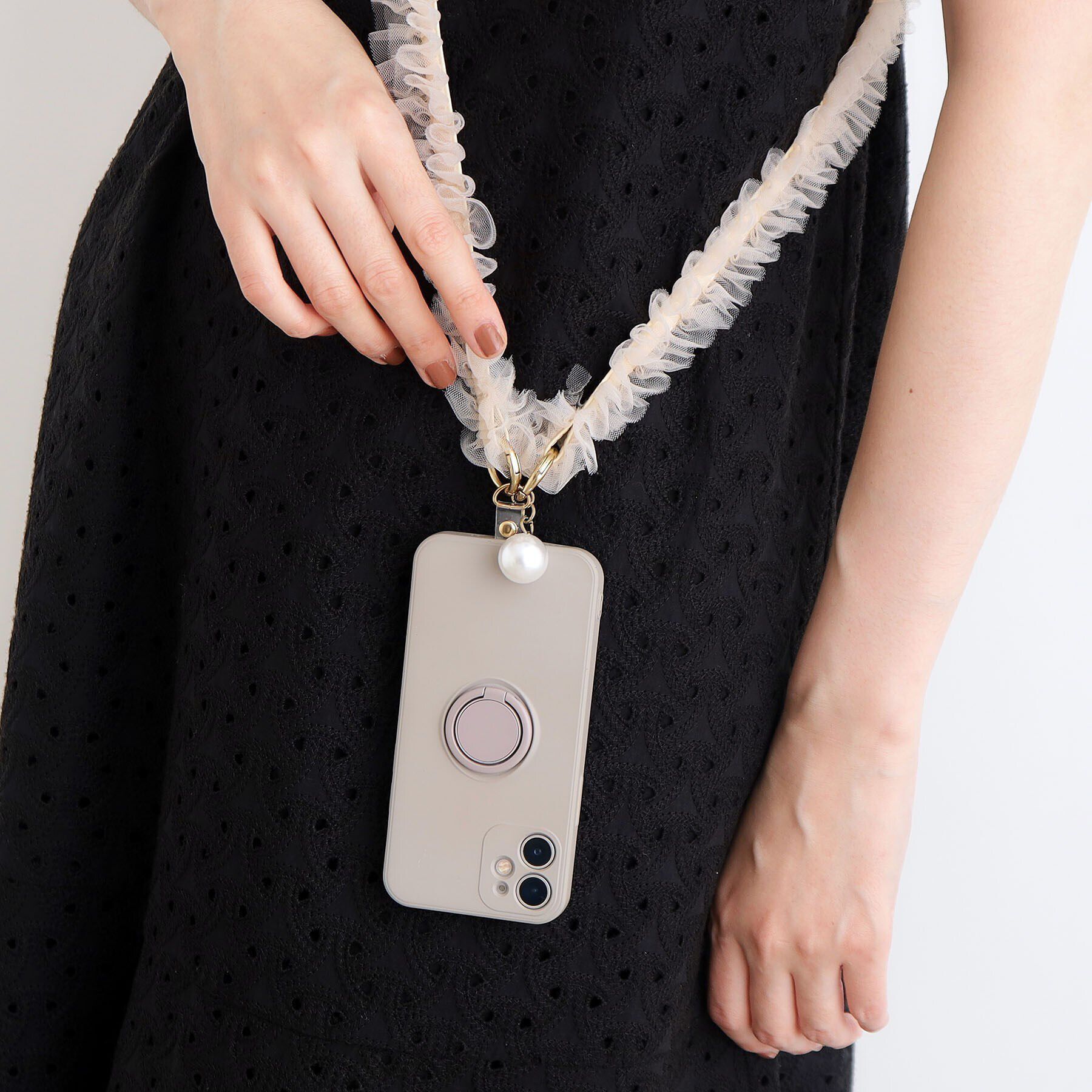 grove「チュールチャームロング」|キーケース|