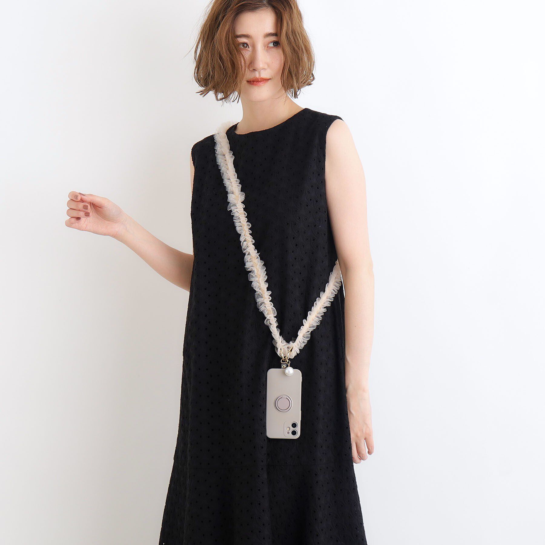 grove「チュールチャームロング」|キーケース|