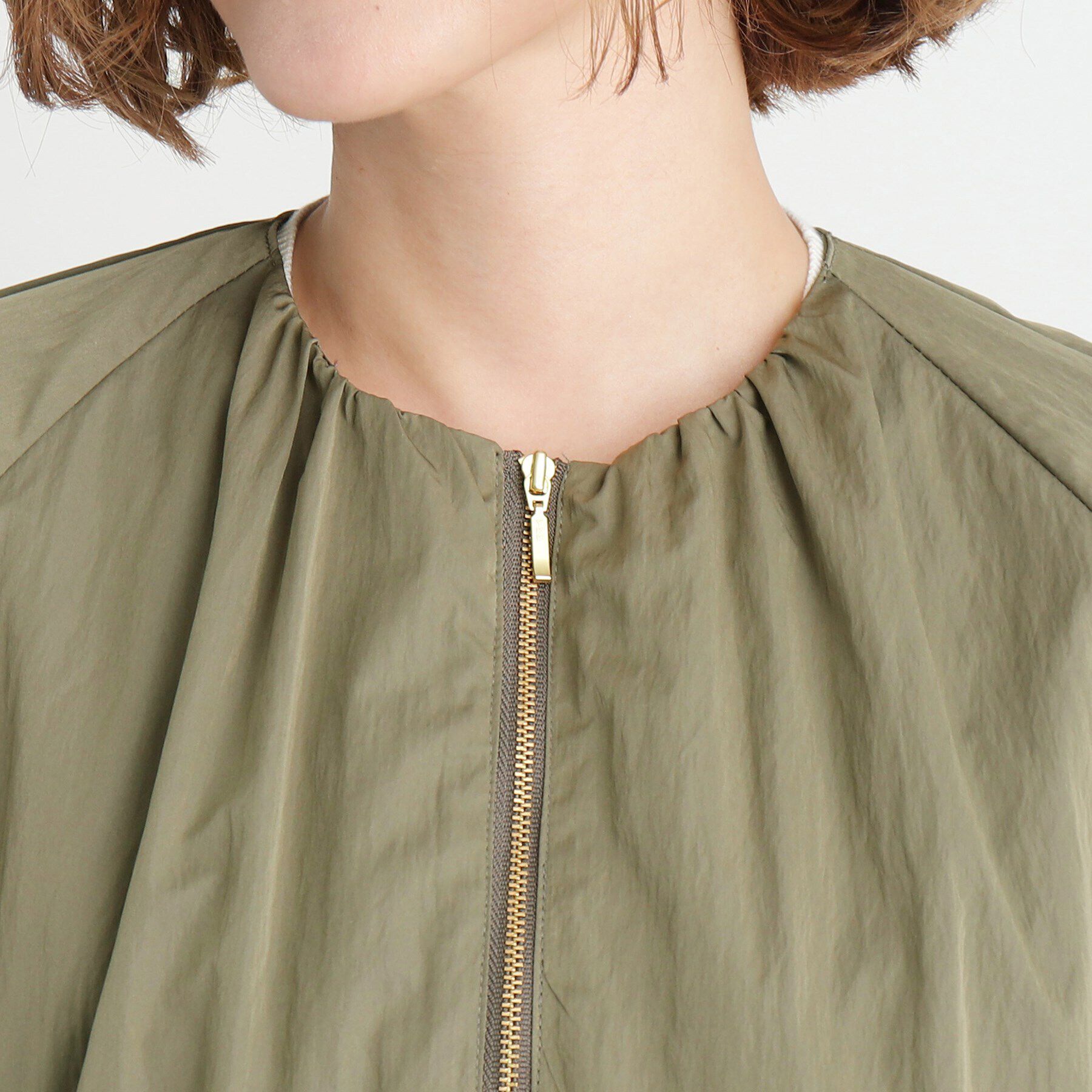 grove「ドロストピーチタフタブルゾン」|ブルゾン・スタジャン|