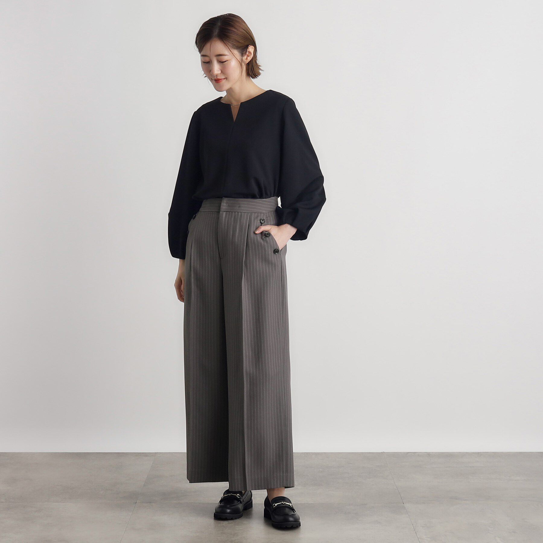 grove「ドビーストライプマリンワイドパンツ」|その他|