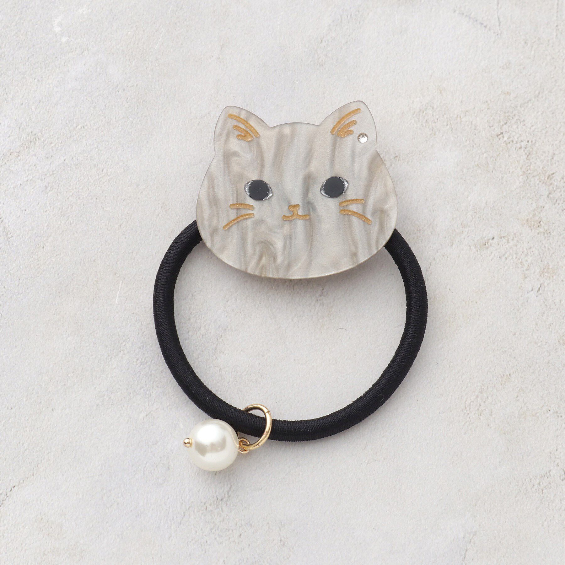 grove「ネコフェイスパール調ポニー」|その他|グレー(012)