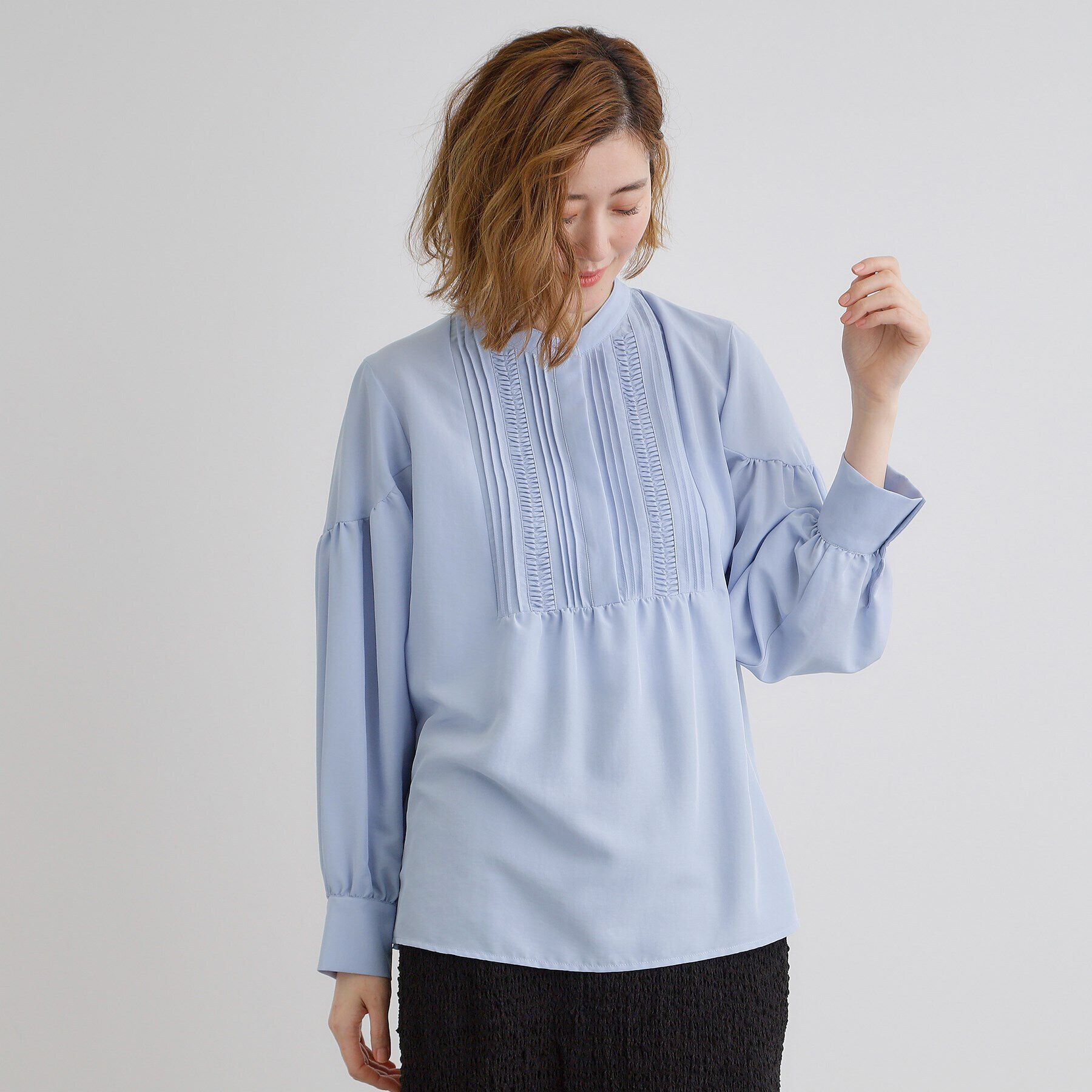 grove「ピンタックボリュームスリーブブラウス」|シャツ・ブラウス|