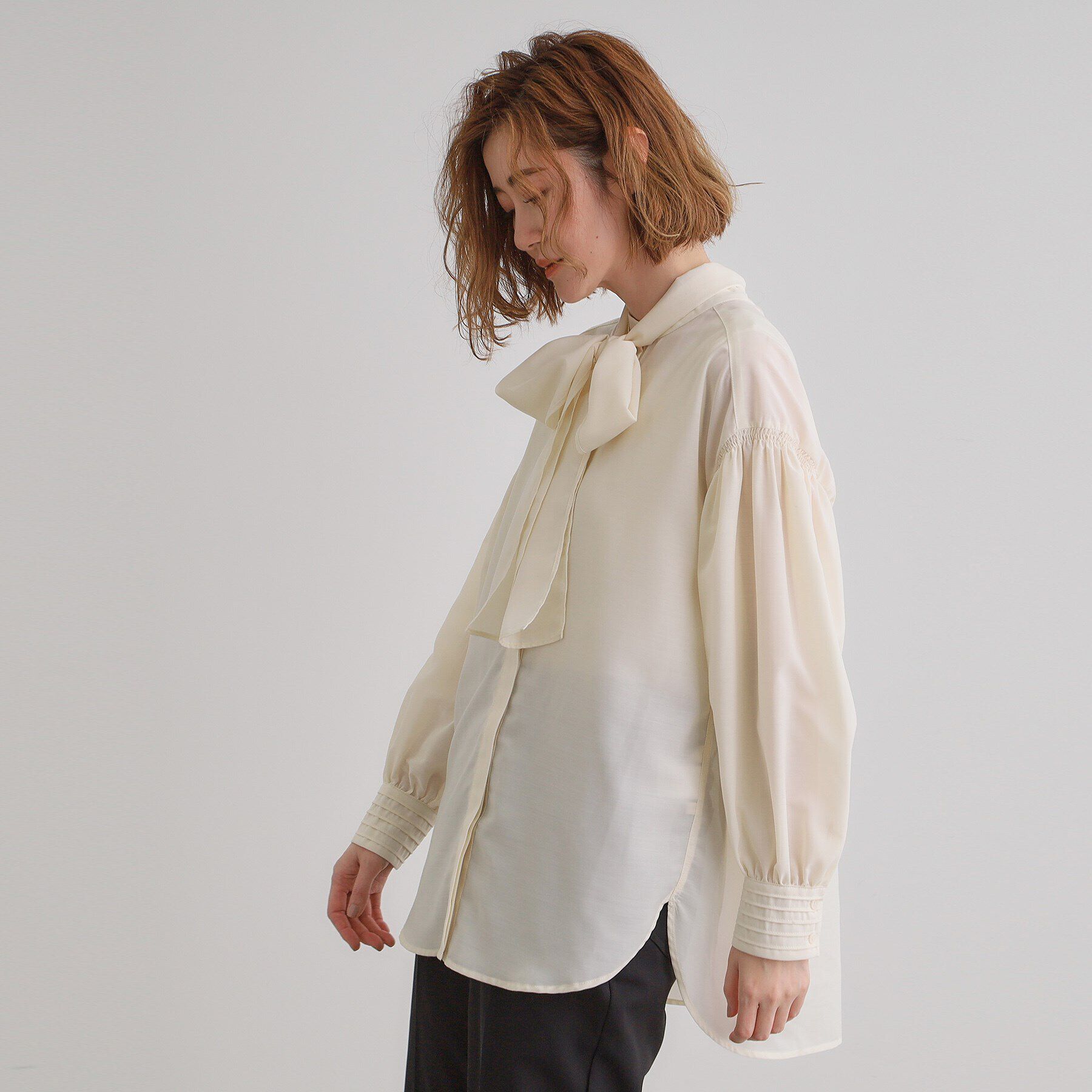 grove「2WAYシアーボウタイブラウス」|シャツ・ブラウス|