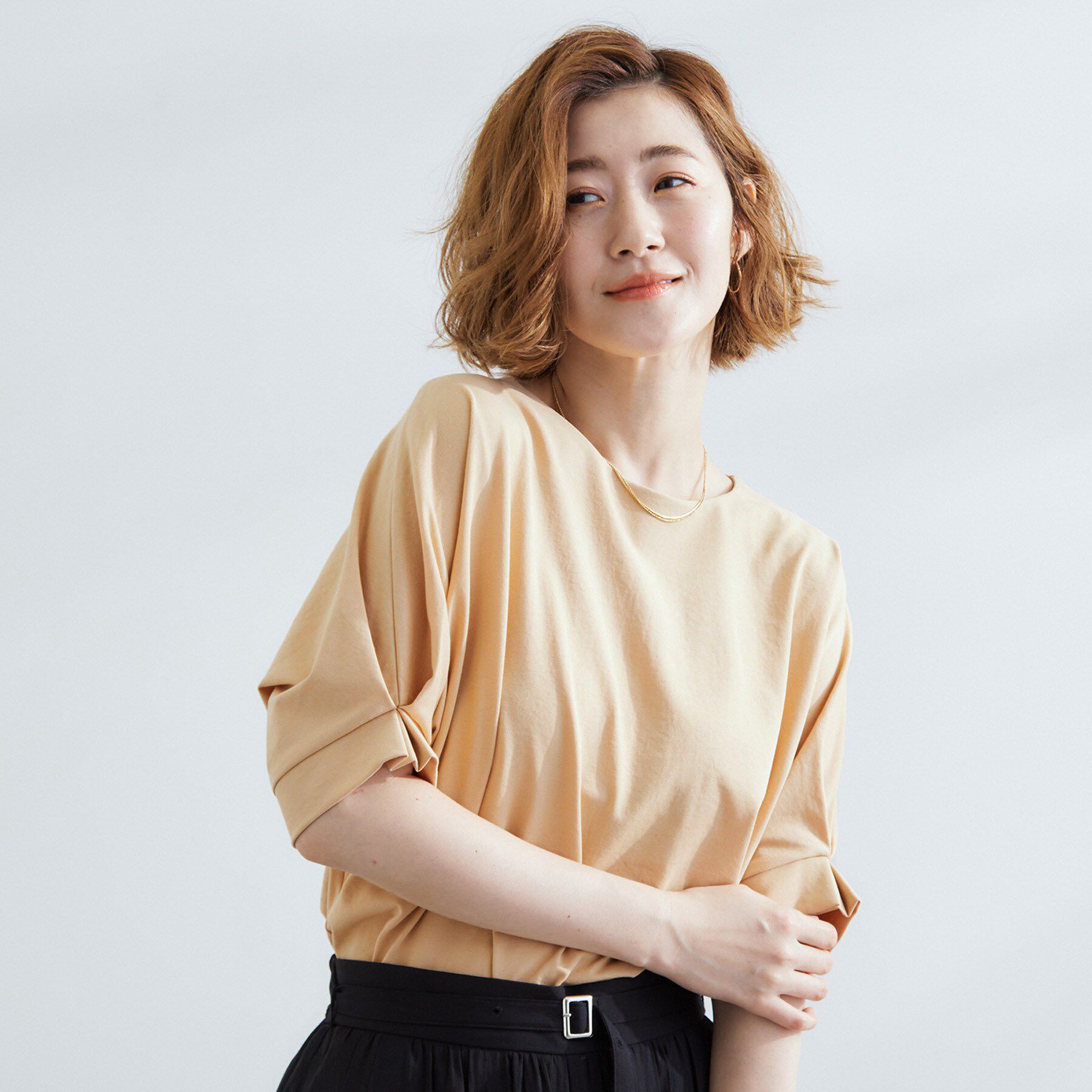 grove「【UVカット/ひんやり/二の腕カバー】タックドルマンプルオーバー」|Tシャツ・カットソー|