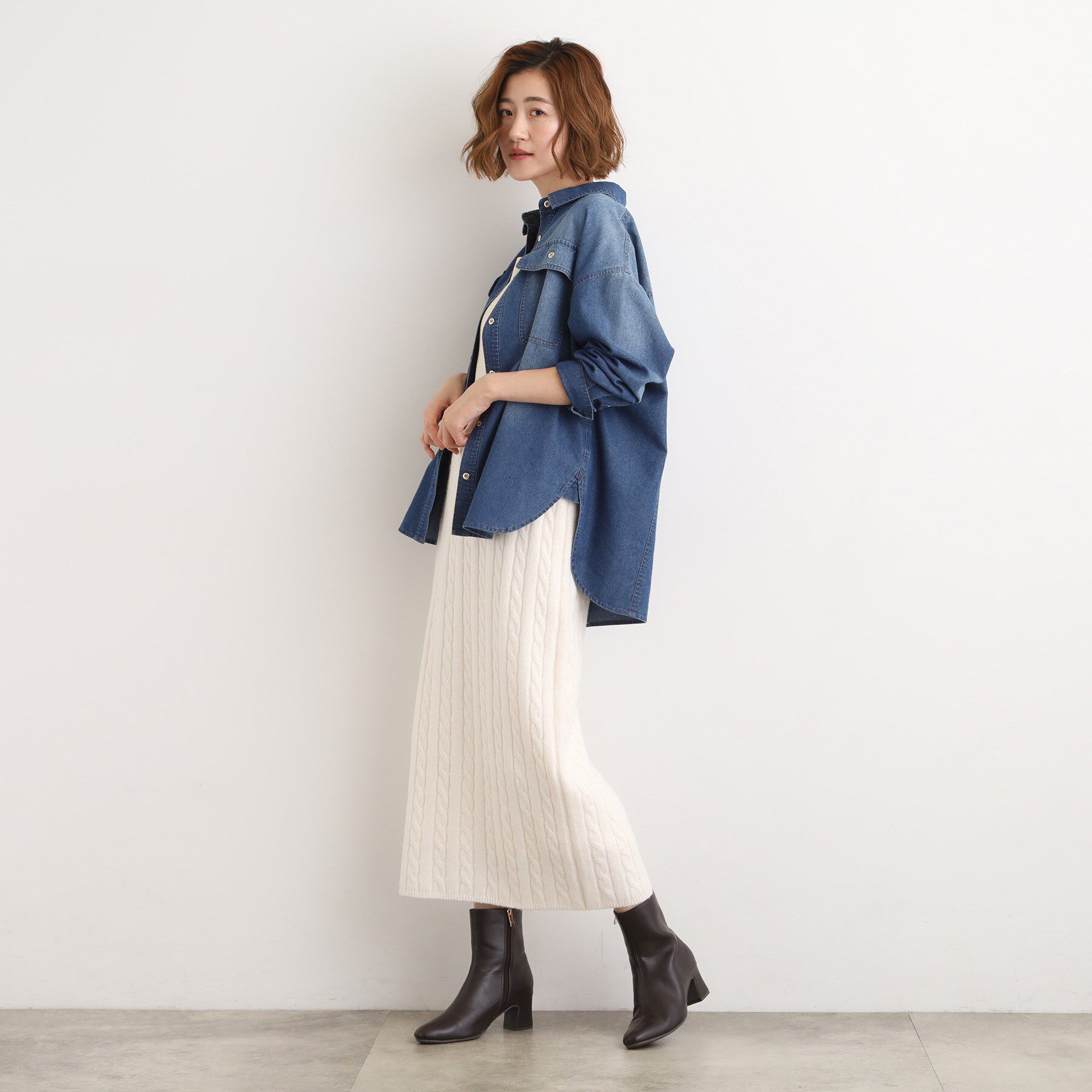 grove「【SETITEM】ケーブルニットスカート」|スカート|