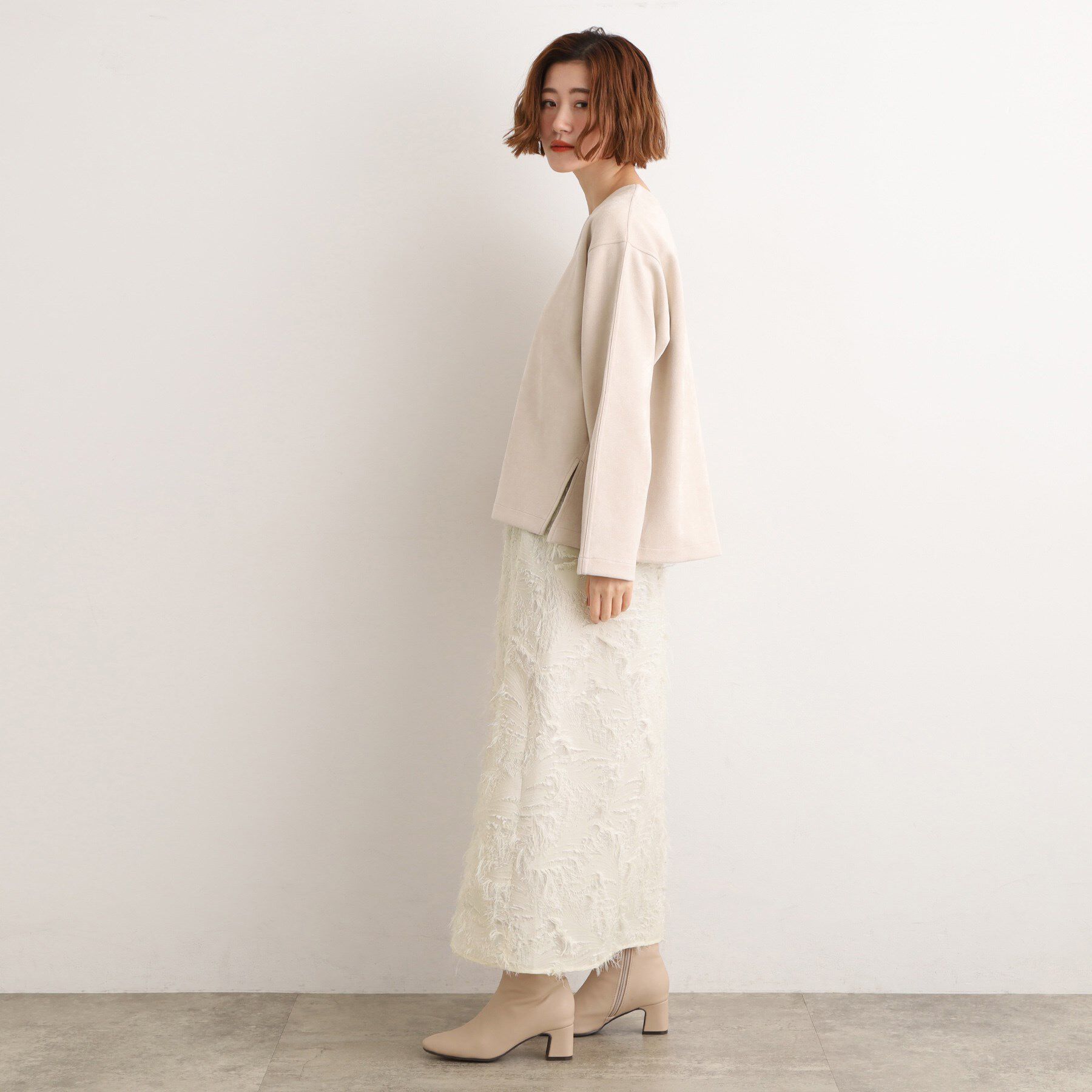 grove「纏うだけで気分が華やぐ　主役級シャギースカート」|スカート|