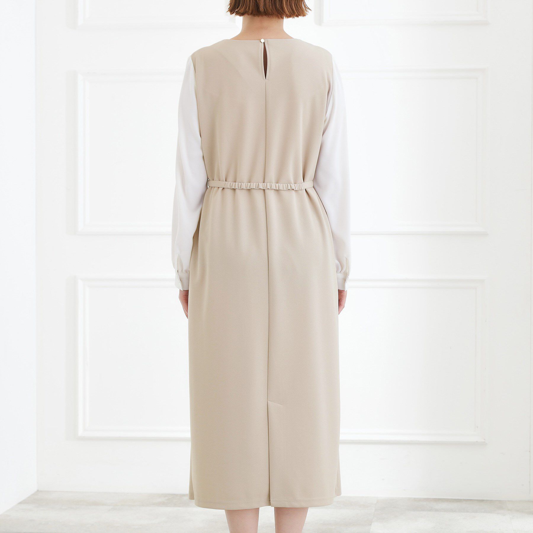 grove「【手洗いOK】フロントプリーツ袖コンシャスワンピース」|ワンピース|