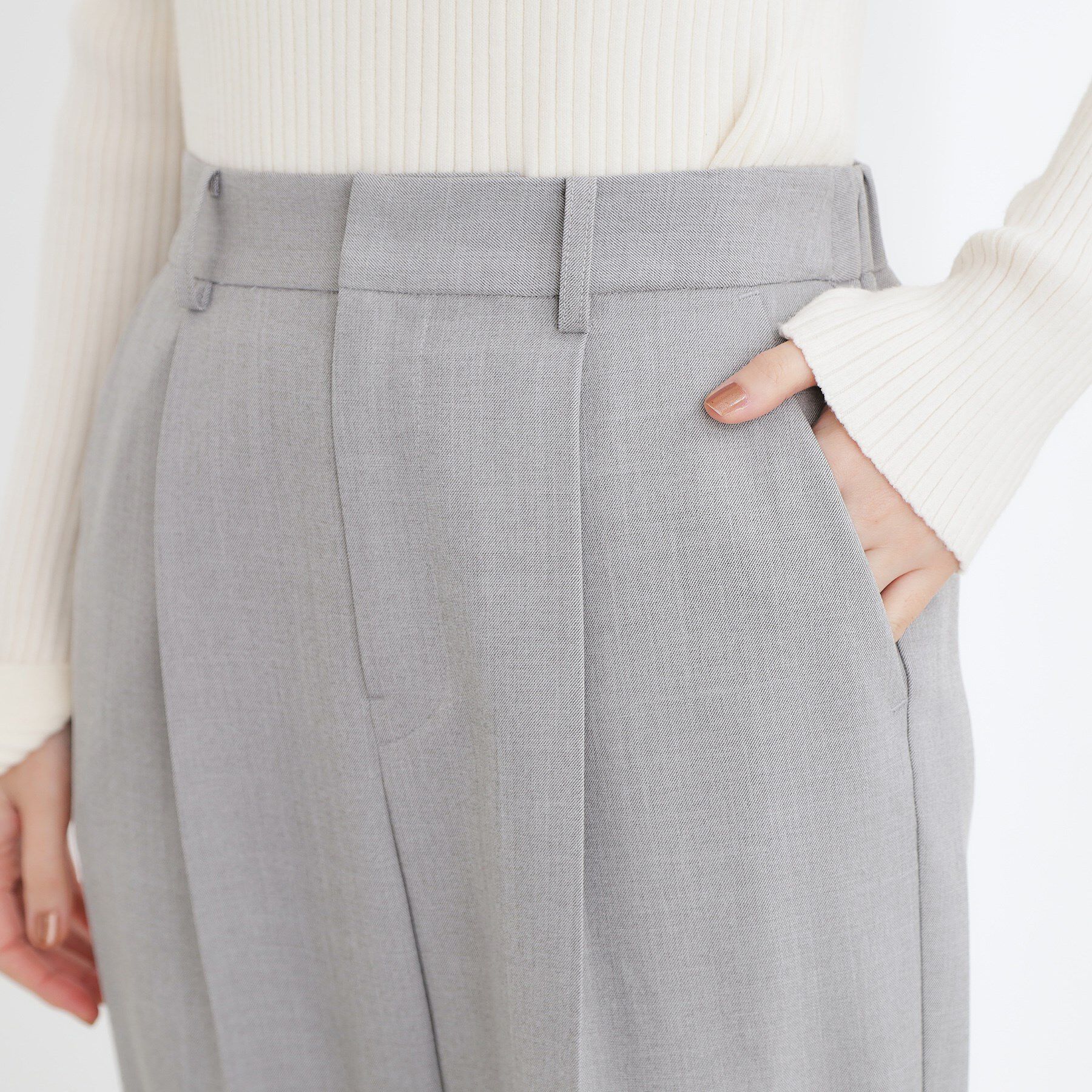 grove「【マシンウォッシュ/防シワ/S-3L】着回しできるカセット服テーパードパンツ」|その他|