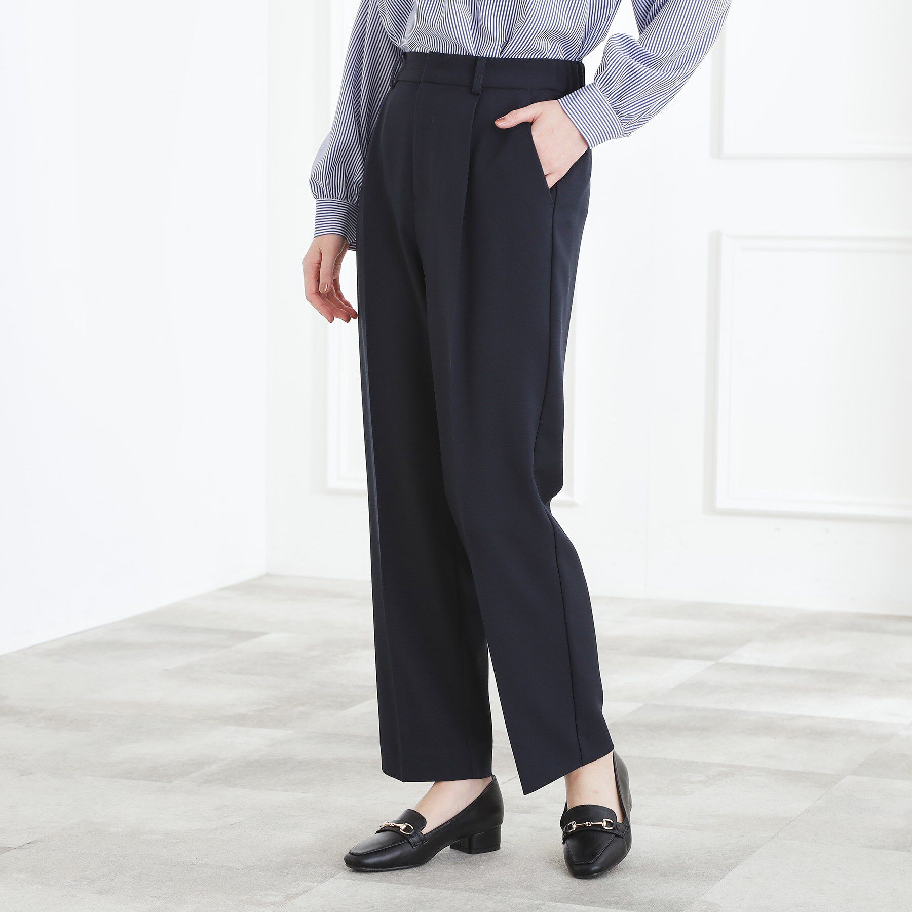 grove「【マシンウォッシュ/防シワ/S-3L】着回しできるカセット服テーパードパンツ」|その他|