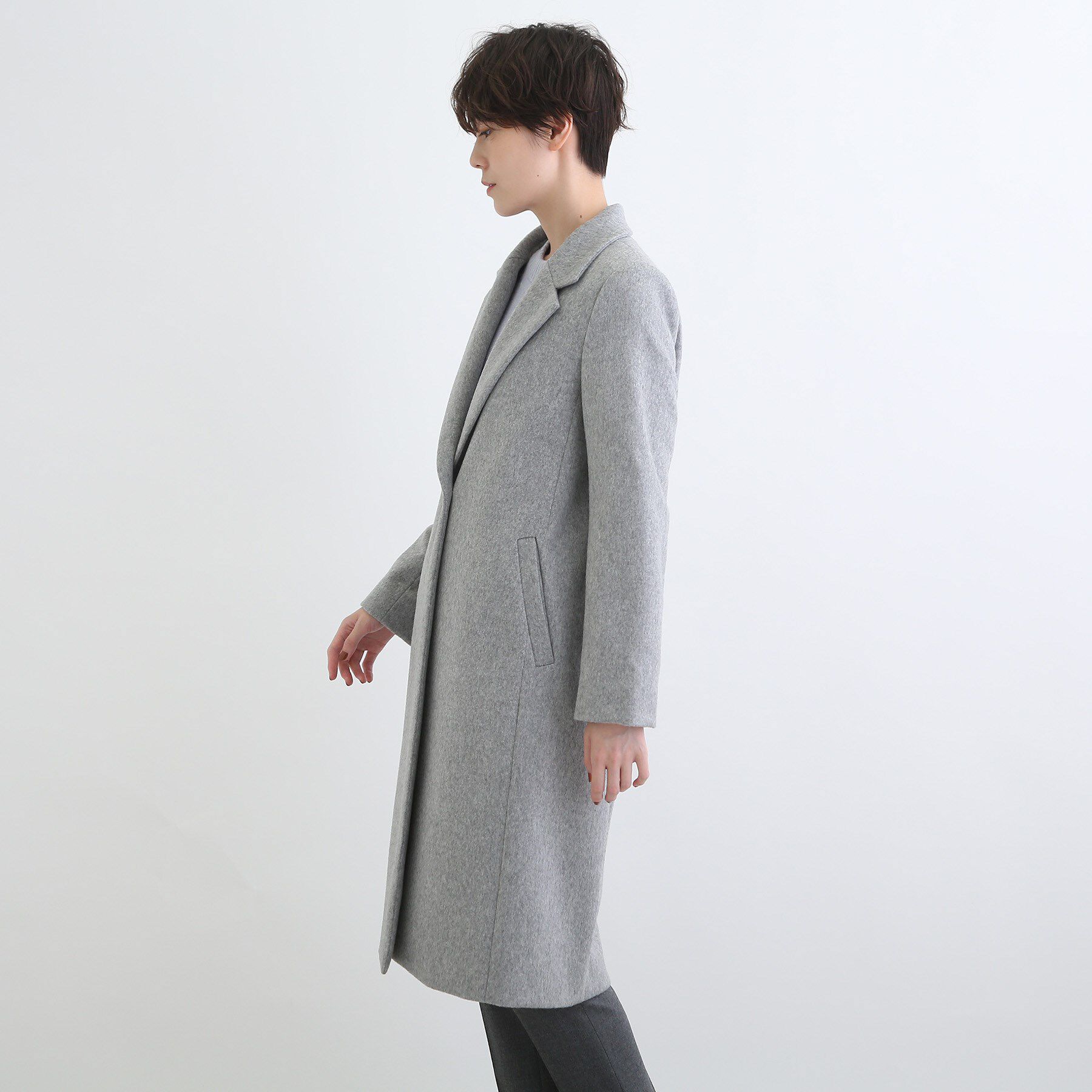 INDIVI「【定番人気！/名品コート/日本製】ウール100%チェスターコート」|チェスターコート|