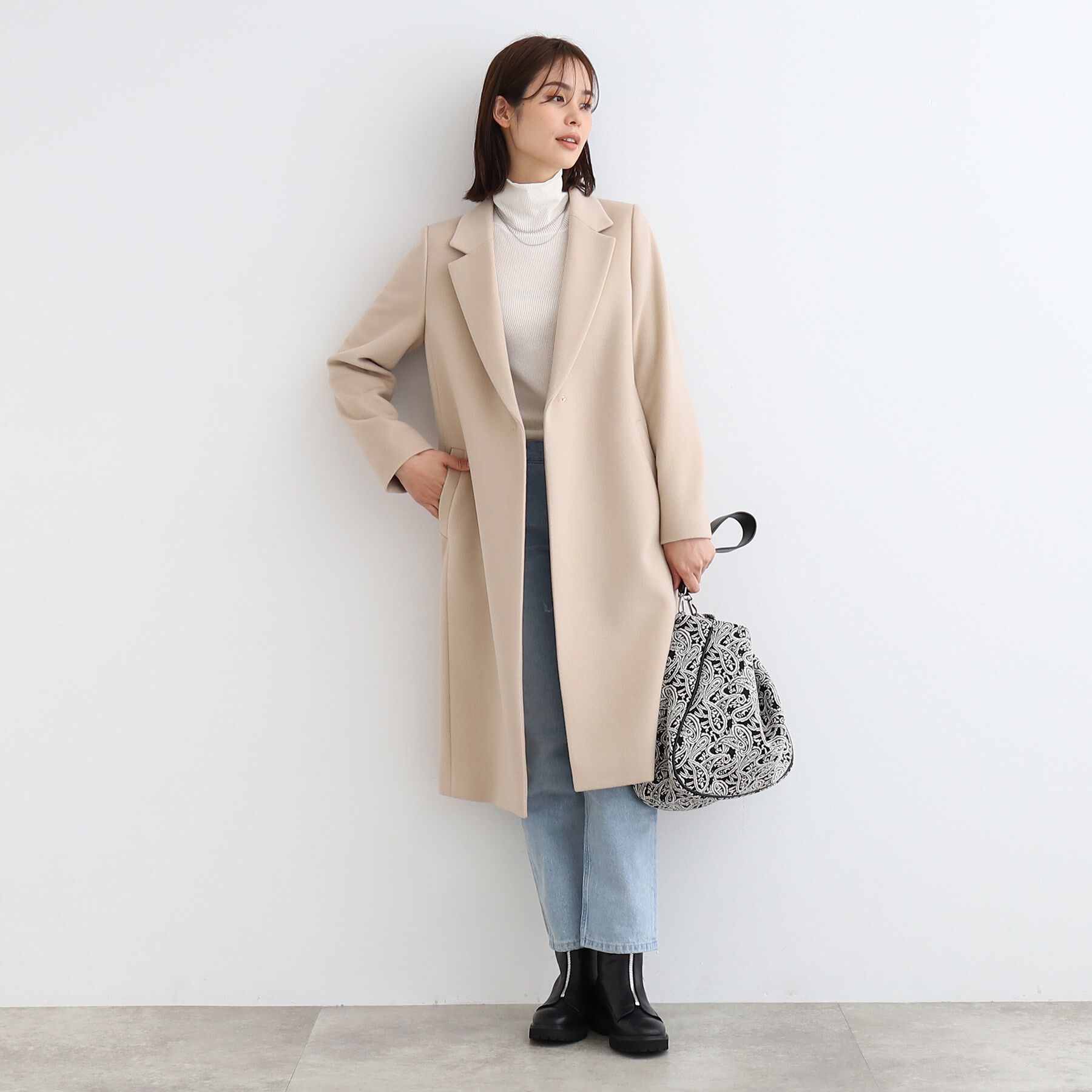 INDIVI「【定番人気！/名品コート/日本製】ウール100%チェスターコート」|チェスターコート|