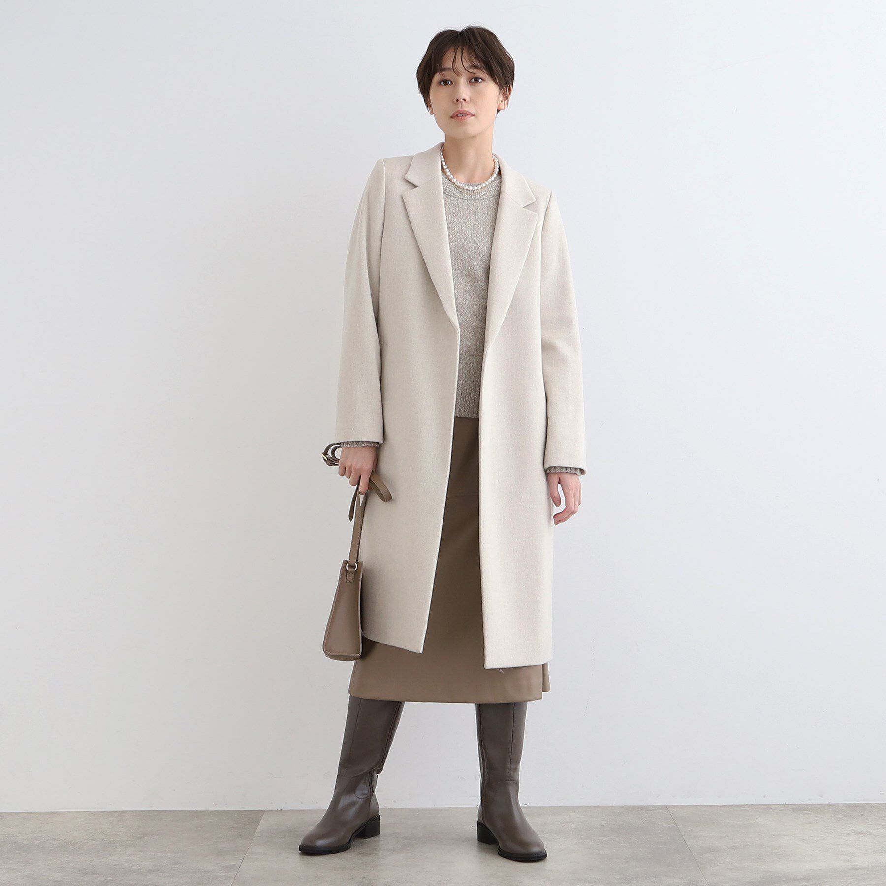 INDIVI「【定番人気！/名品コート/日本製】ウール100%チェスターコート」|チェスターコート|