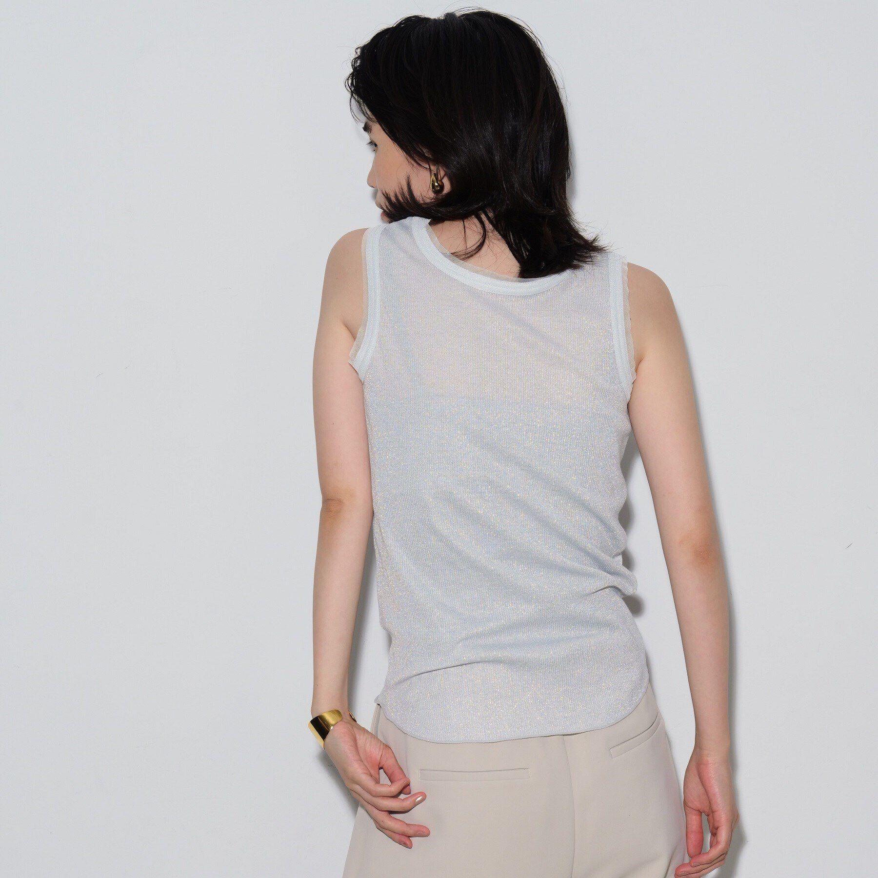 GALLEST「ラメリブタンクトップ」|キャミソール|