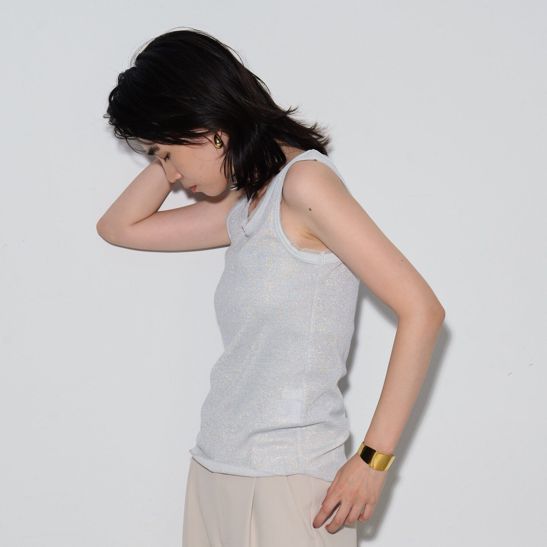 GALLEST「ラメリブタンクトップ」|キャミソール|