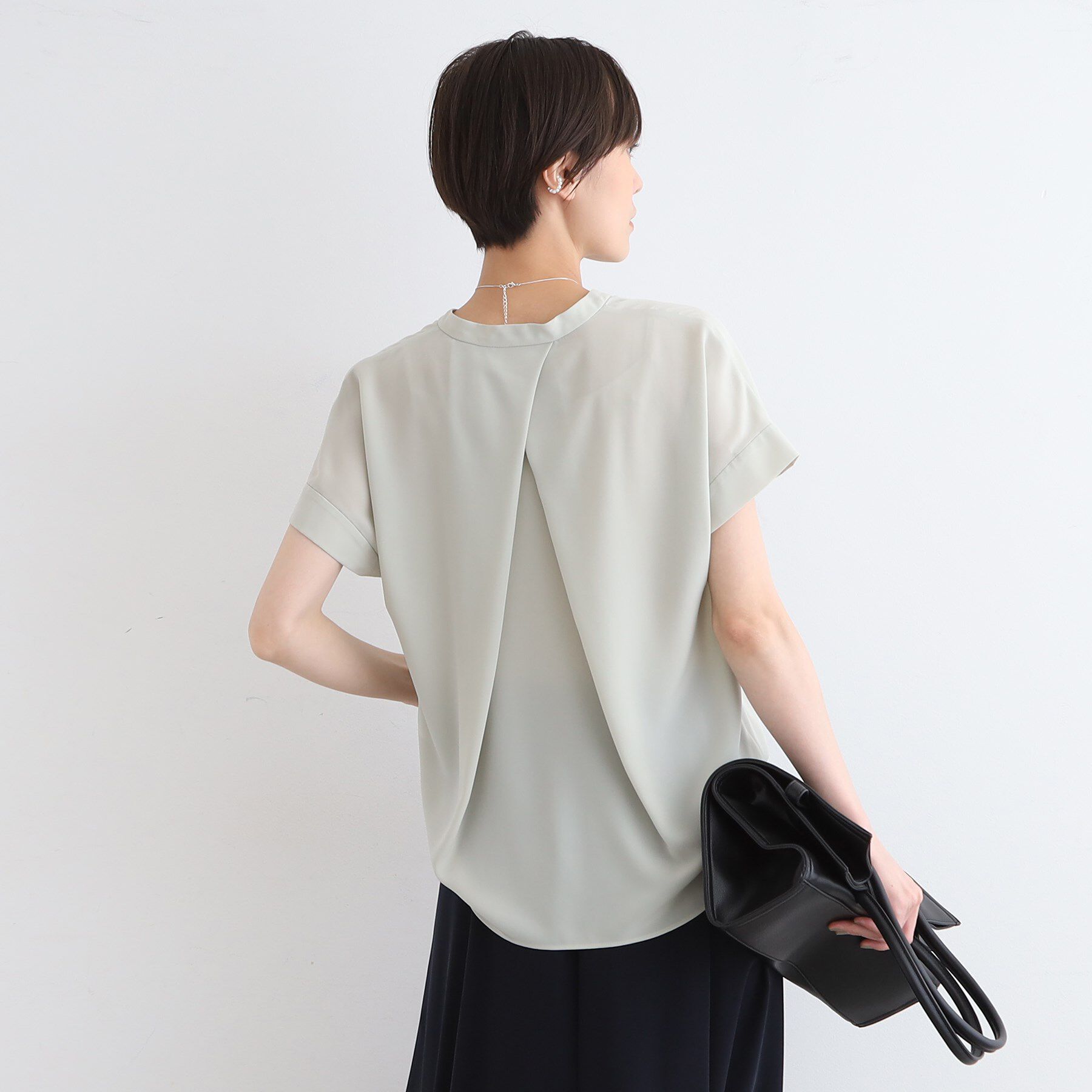 INDIVI「【洗える／SETUP可能】ドレーピースキッパーブラウス」|シャツ・ブラウス|