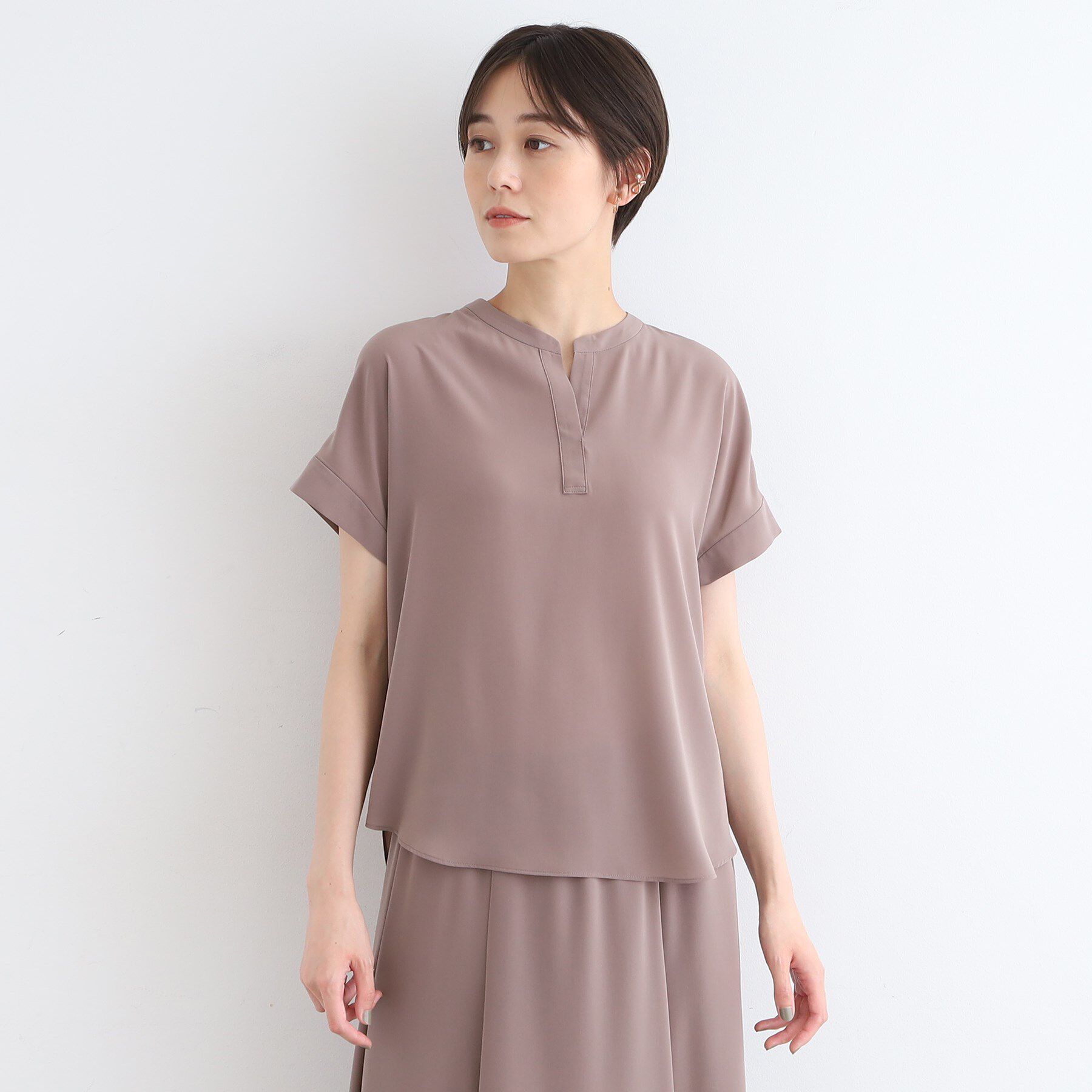 INDIVI「【洗える／SETUP可能】ドレーピースキッパーブラウス」|シャツ・ブラウス|