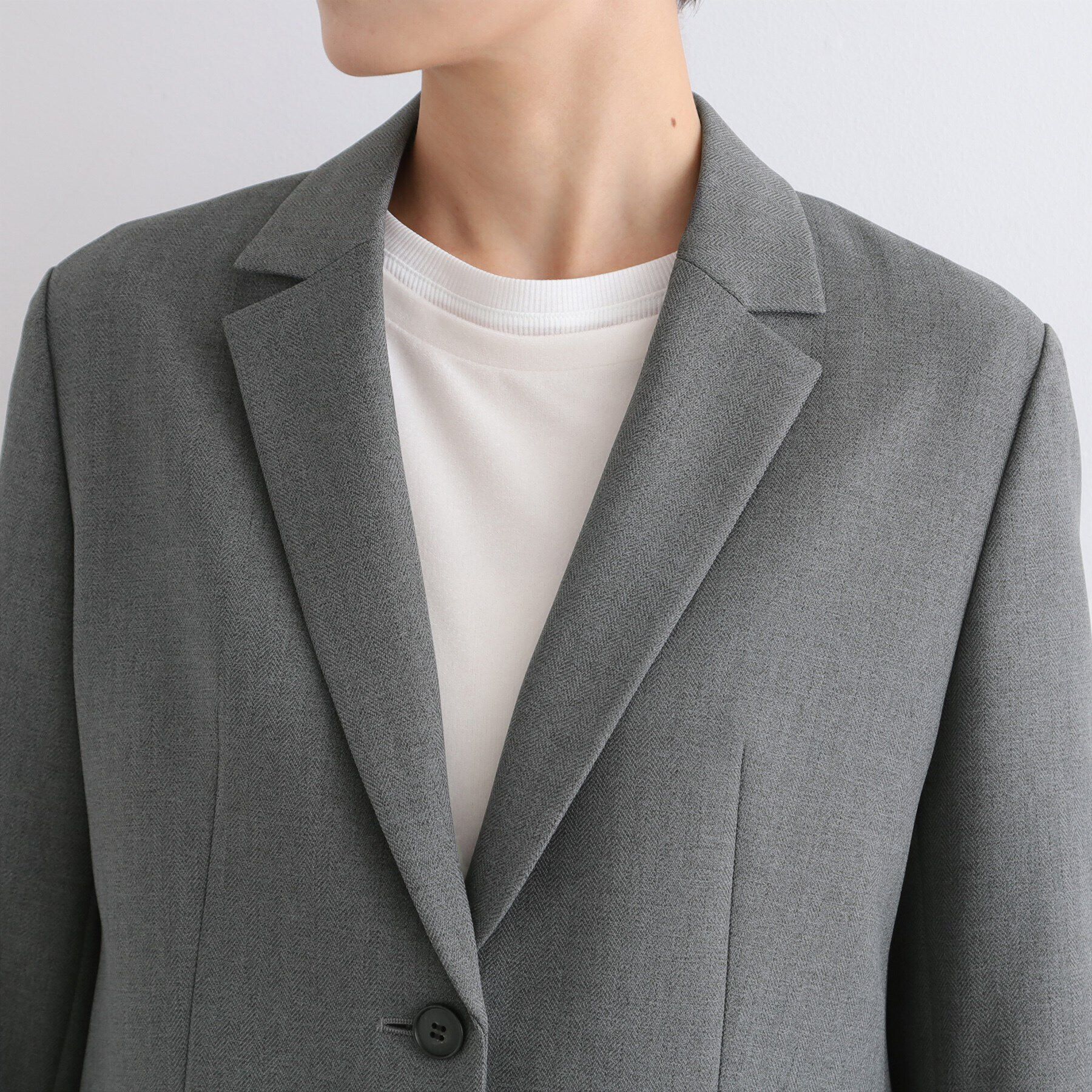 INDIVI「【新定番！／旬顔／洗える】オーバーシルエット テーラードカラージャケット」|テーラードジャケット|