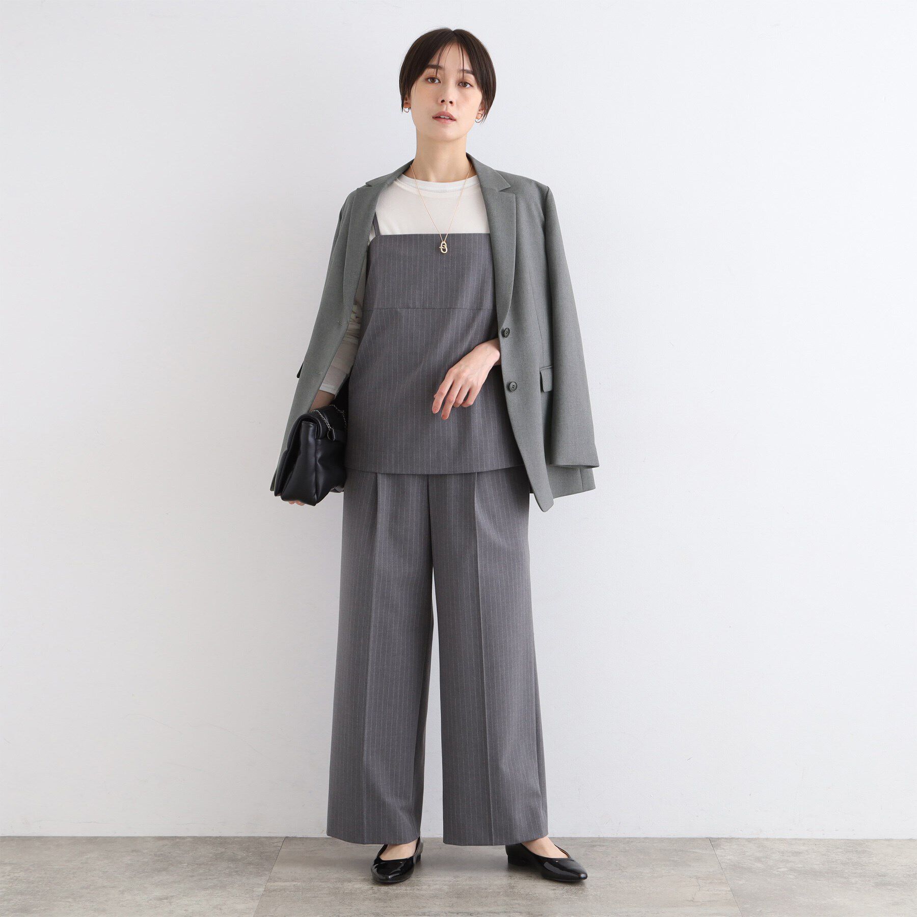 INDIVI「【新定番！／旬顔／洗える】オーバーシルエット テーラードカラージャケット」|テーラードジャケット|