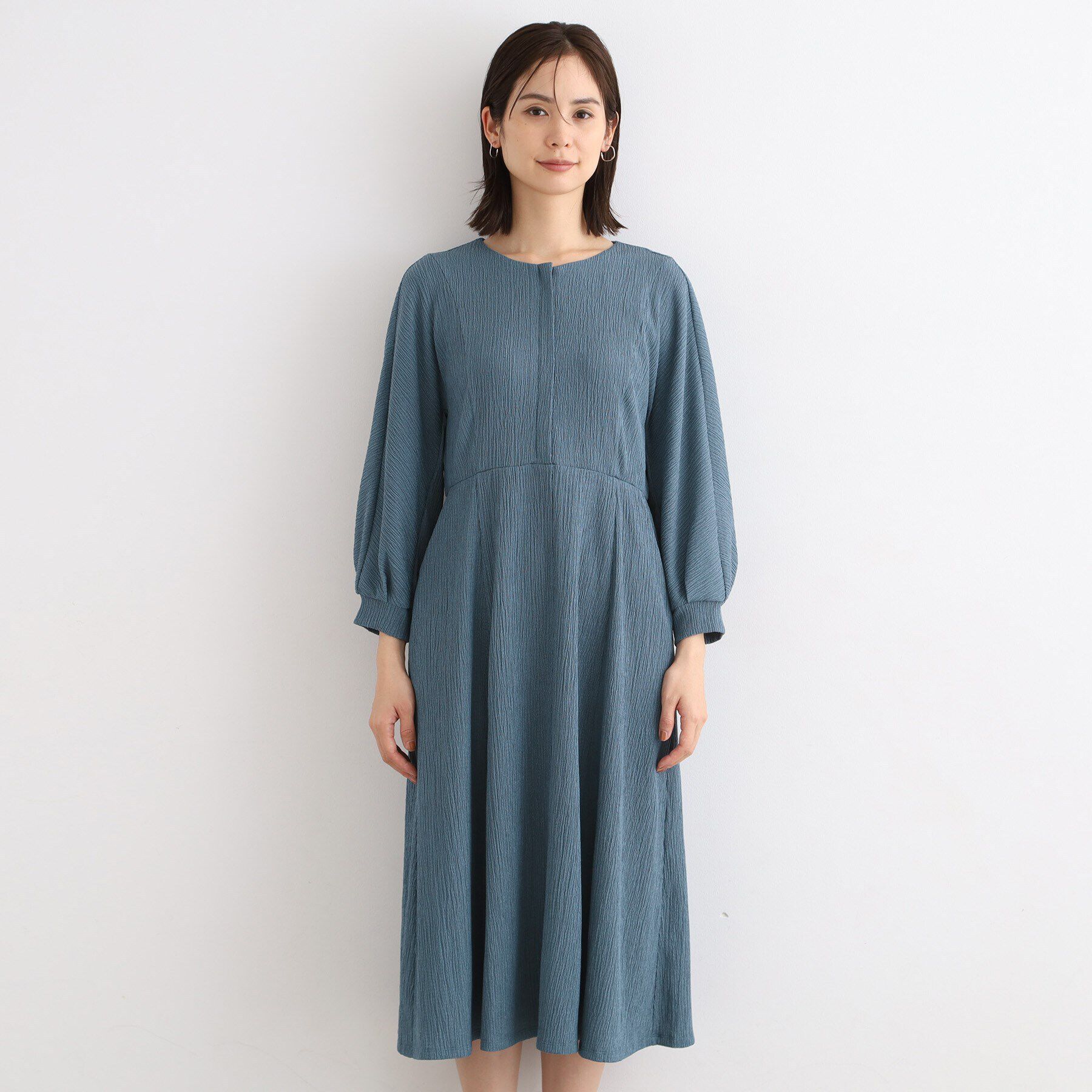 INDIVI「【洗える/UVケア/SETUP可能】ナローフレアワンピース」|ワンピース|