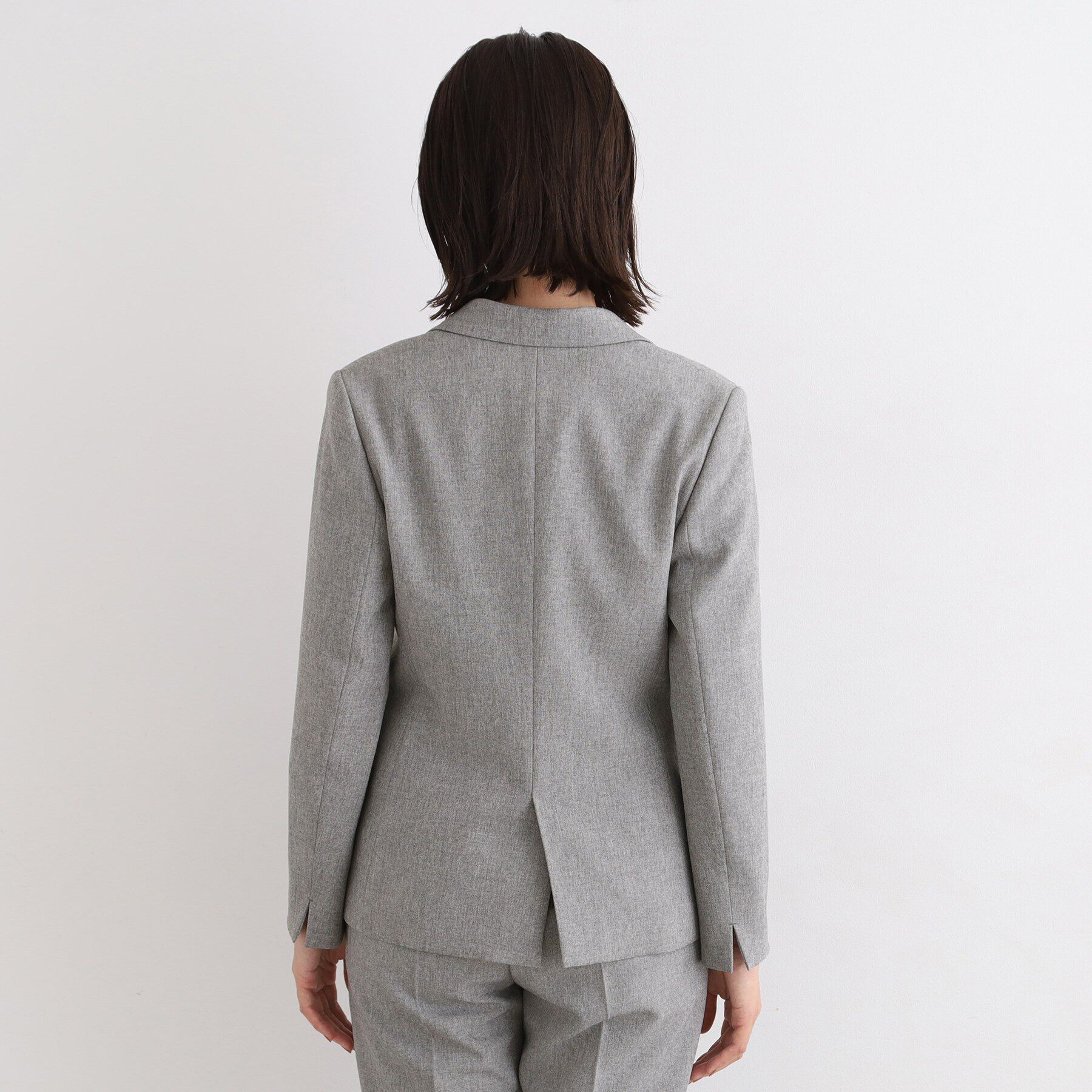 INDIVI「【定番スーツ／洗える／メランジ】ウールライクテーラードジャケット」|スーツ|